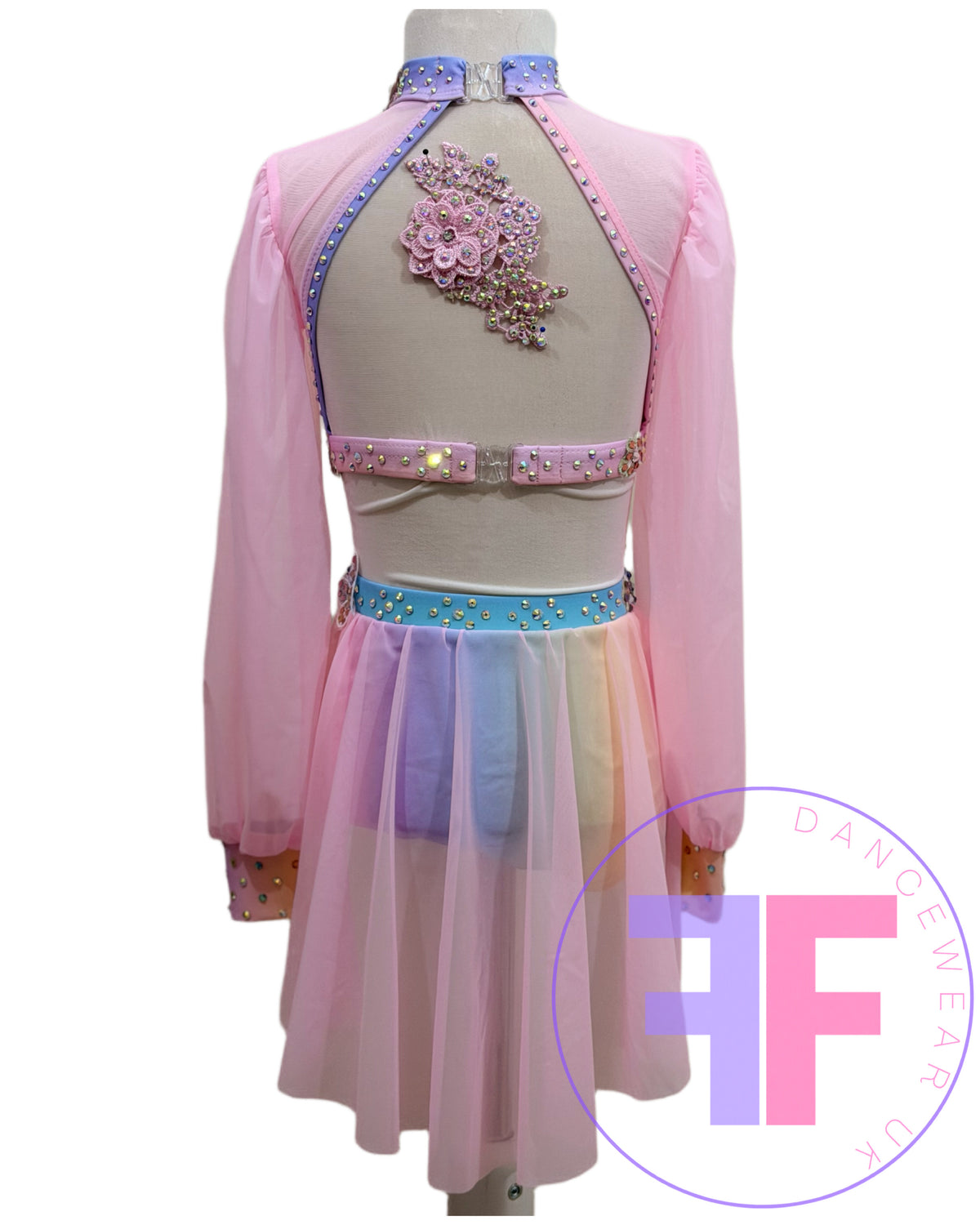 ANNA - Pastel Rainbow Sleeved Crop & Pants (Child & Adult Sizes)