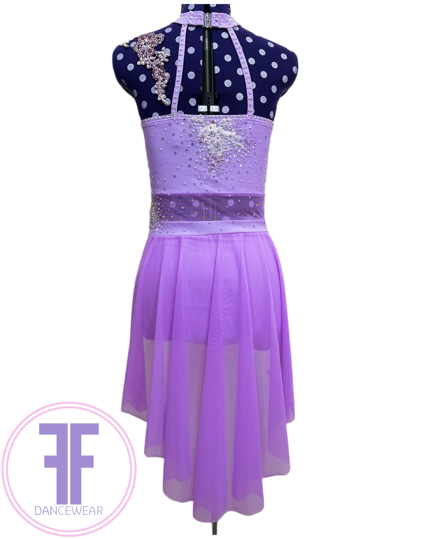 BESPOKE Violet Stoned Lyrical / Contemporary Dance Costume (AS)