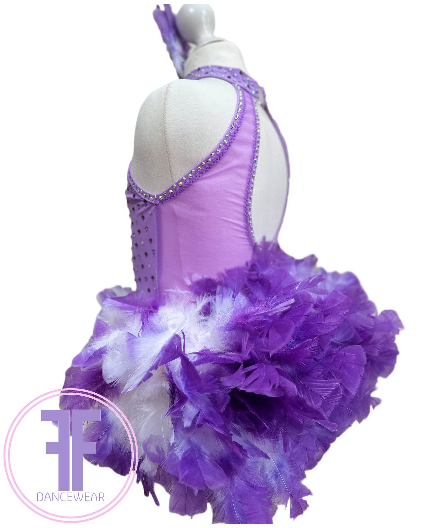 BESPOKE Lilac Stoned Modern / Jazz / Tap Dance Costume (11/12 yrs)