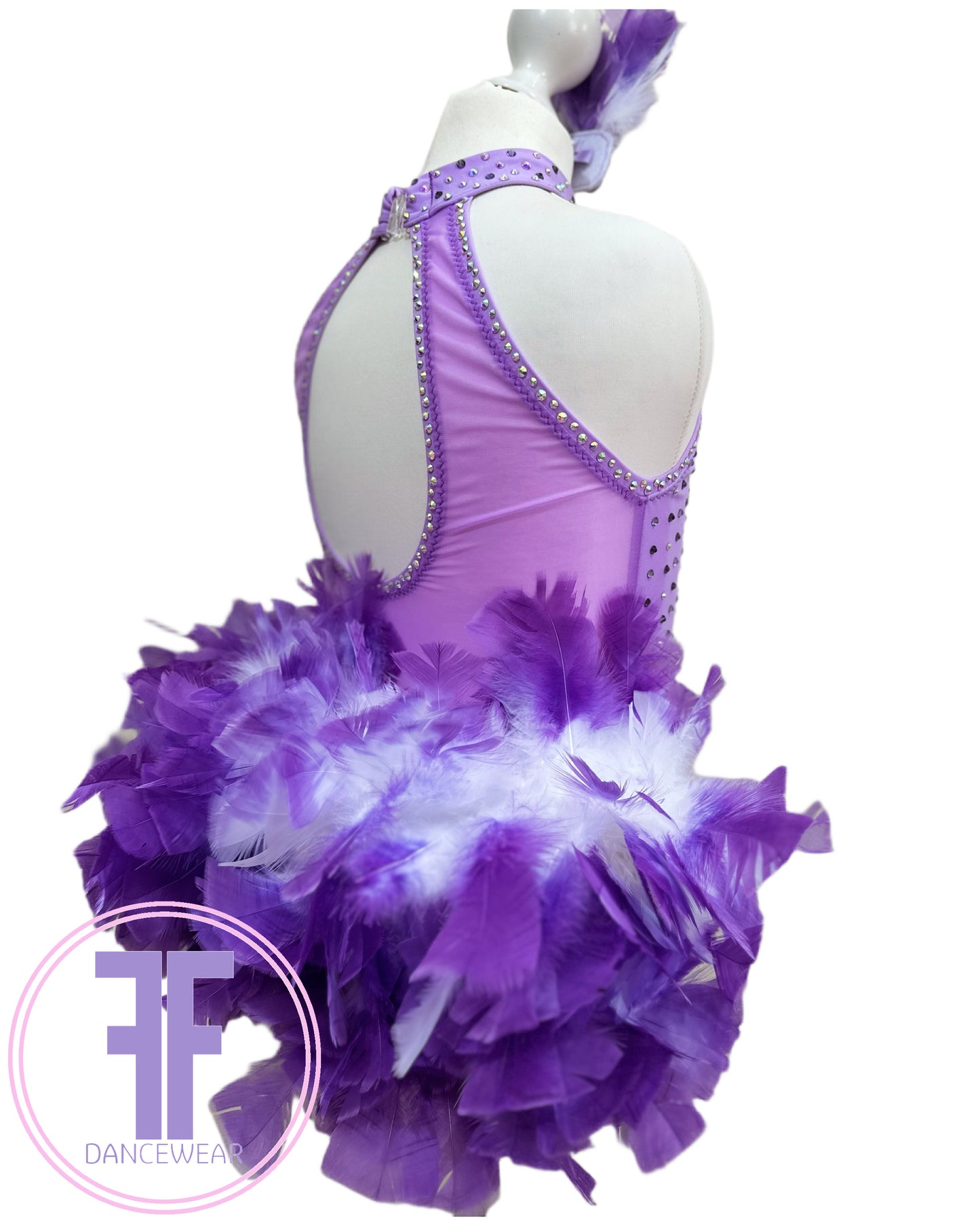 BESPOKE Lilac Stoned Modern / Jazz / Tap Dance Costume (11/12 yrs)