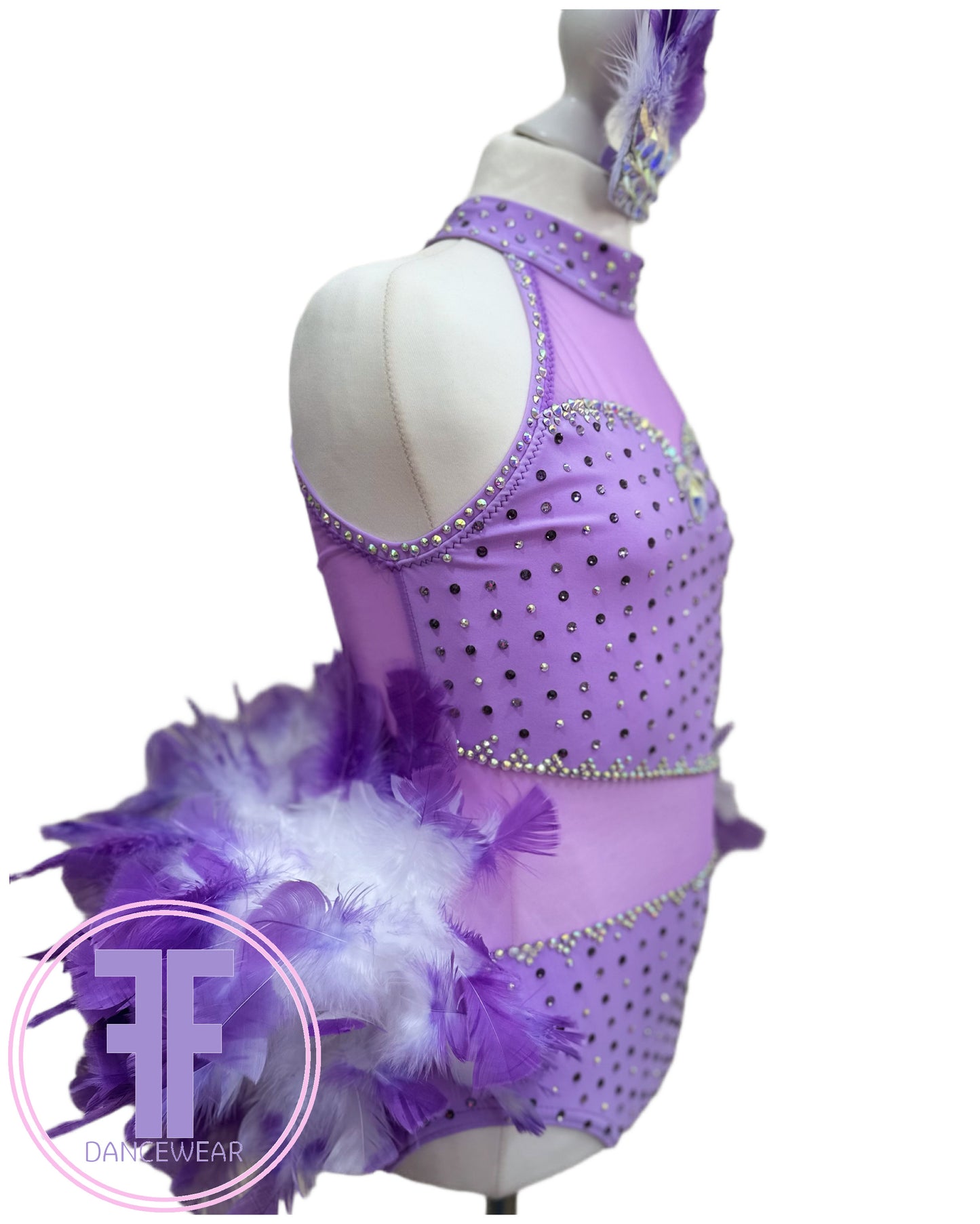 BESPOKE Lilac Stoned Modern / Jazz / Tap Dance Costume (11/12 yrs)