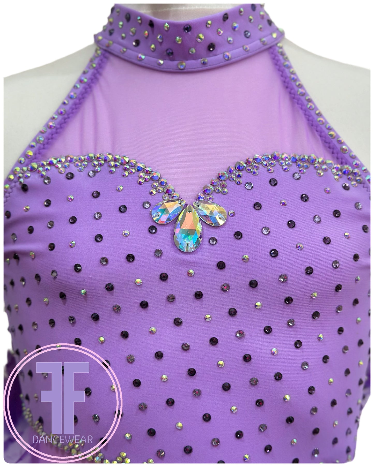 BESPOKE Lilac Stoned Modern / Jazz / Tap Dance Costume (11/12 yrs)