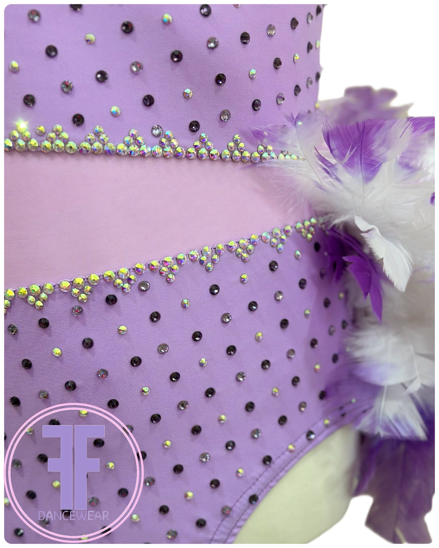 BESPOKE Lilac Stoned Modern / Jazz / Tap Dance Costume (11/12 yrs)