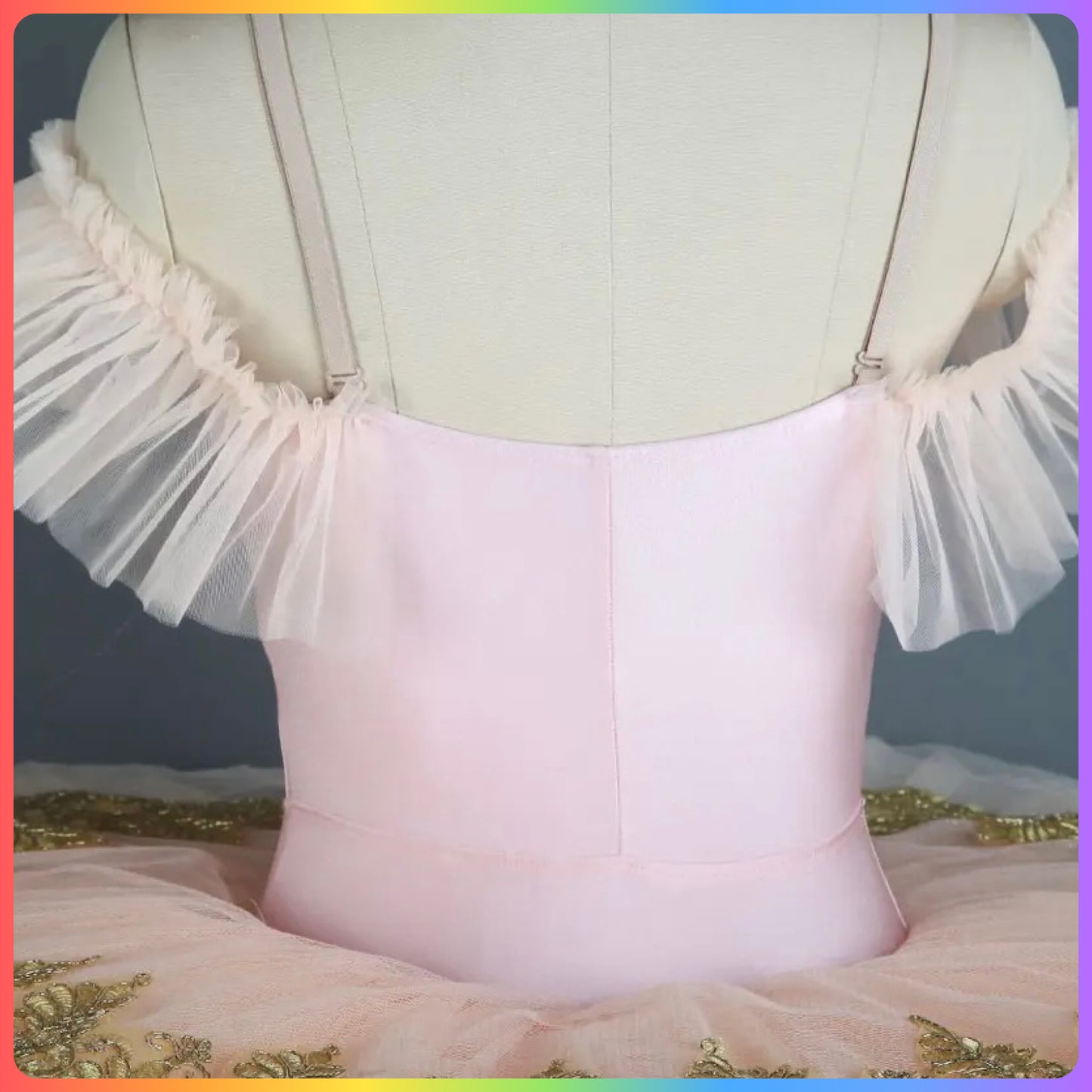 Pale Pink & Gold Professional Ballet Pancake Tutu (Child & Adult Sizes)