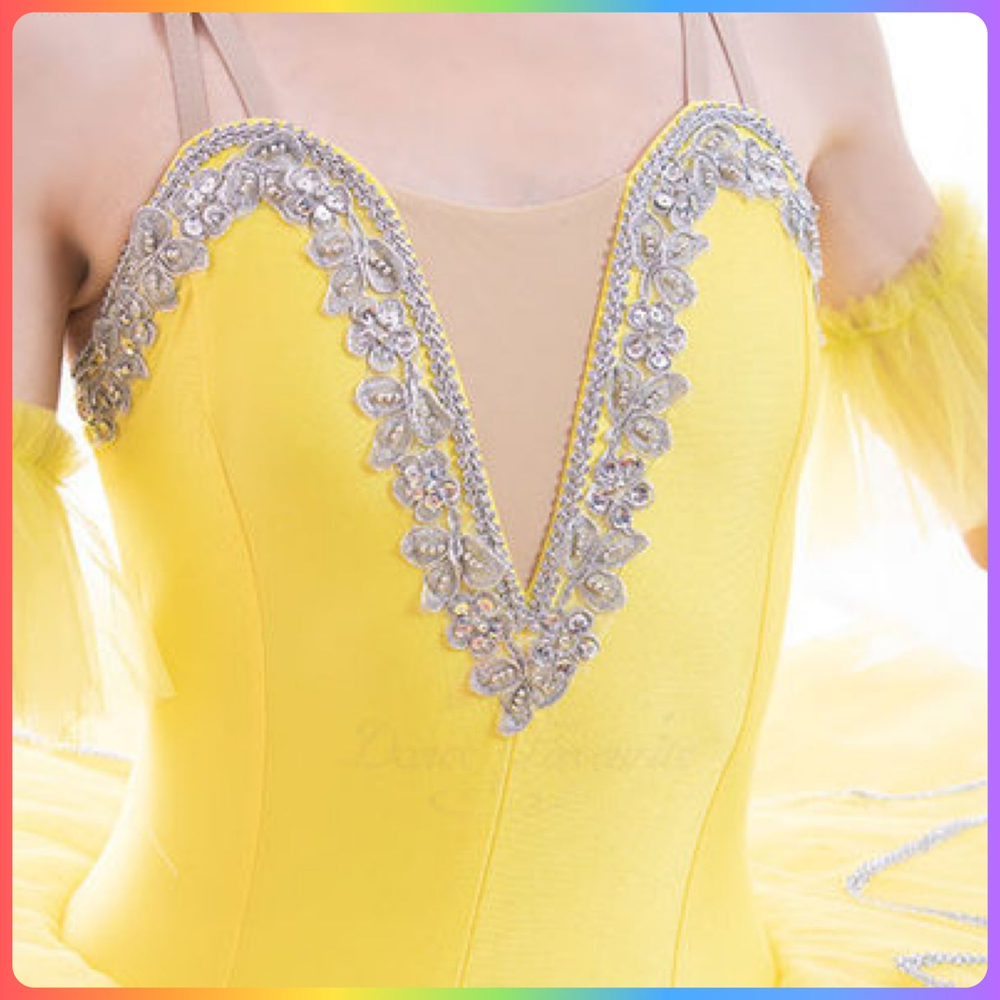 Blue/Gold or Yellow/Silver Pre-Professional Ballet Pancake Tutu (Child & Adult Sizes)