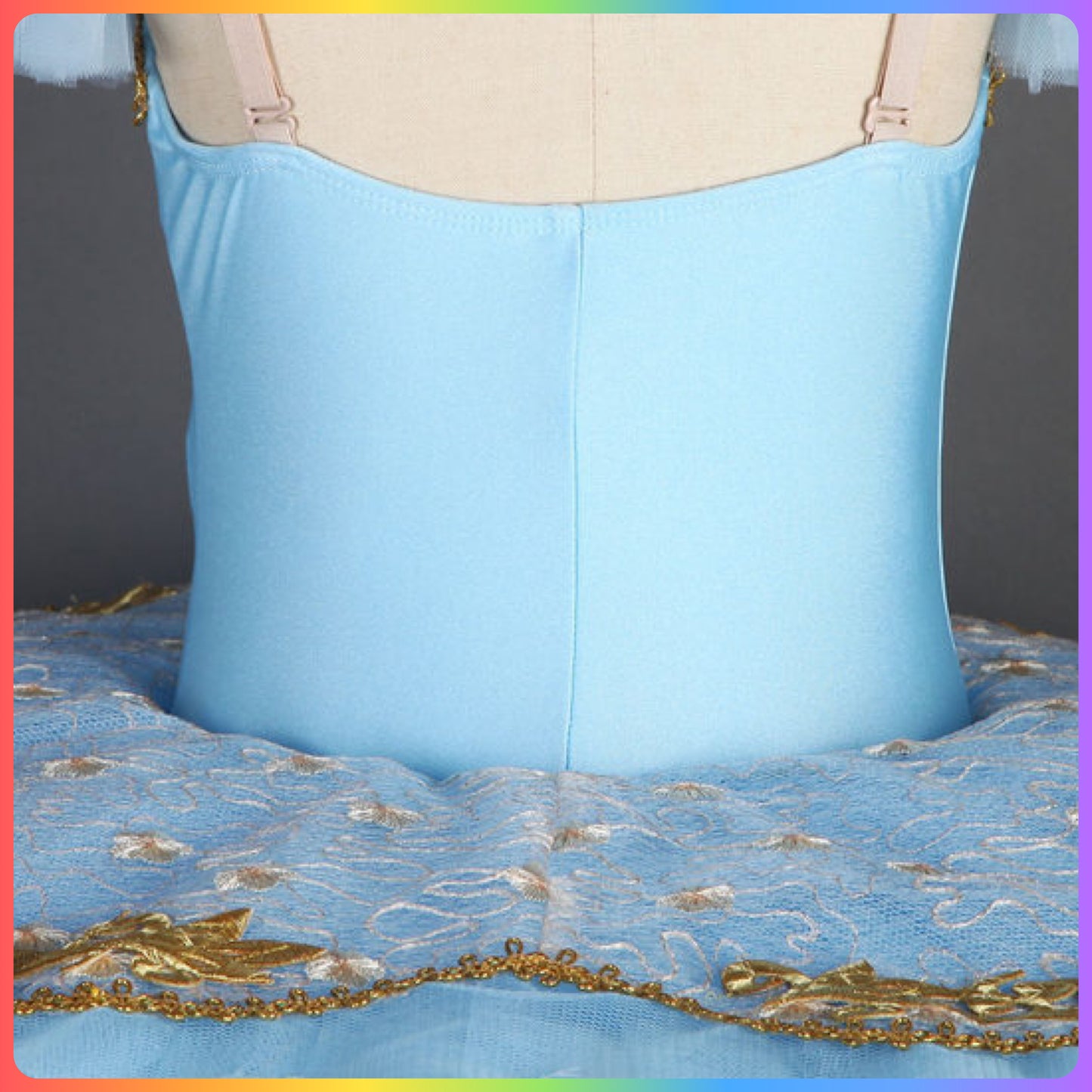 Pink/Blue & Gold Pre-Professional Ballet Pancake Tutu (Child & Adult Sizes)