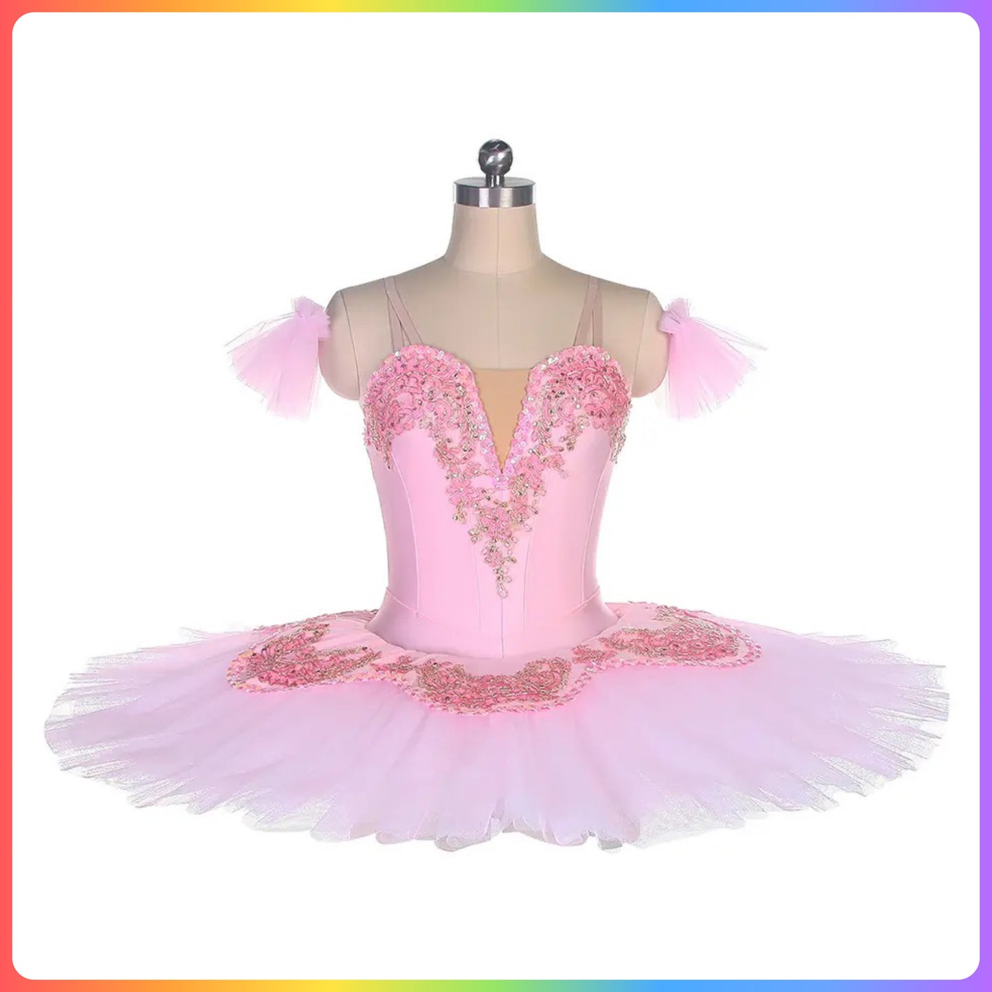 Pale Pink Sequin Trim Professional Ballet Pancake Tutu (Child & Adult Sizes)