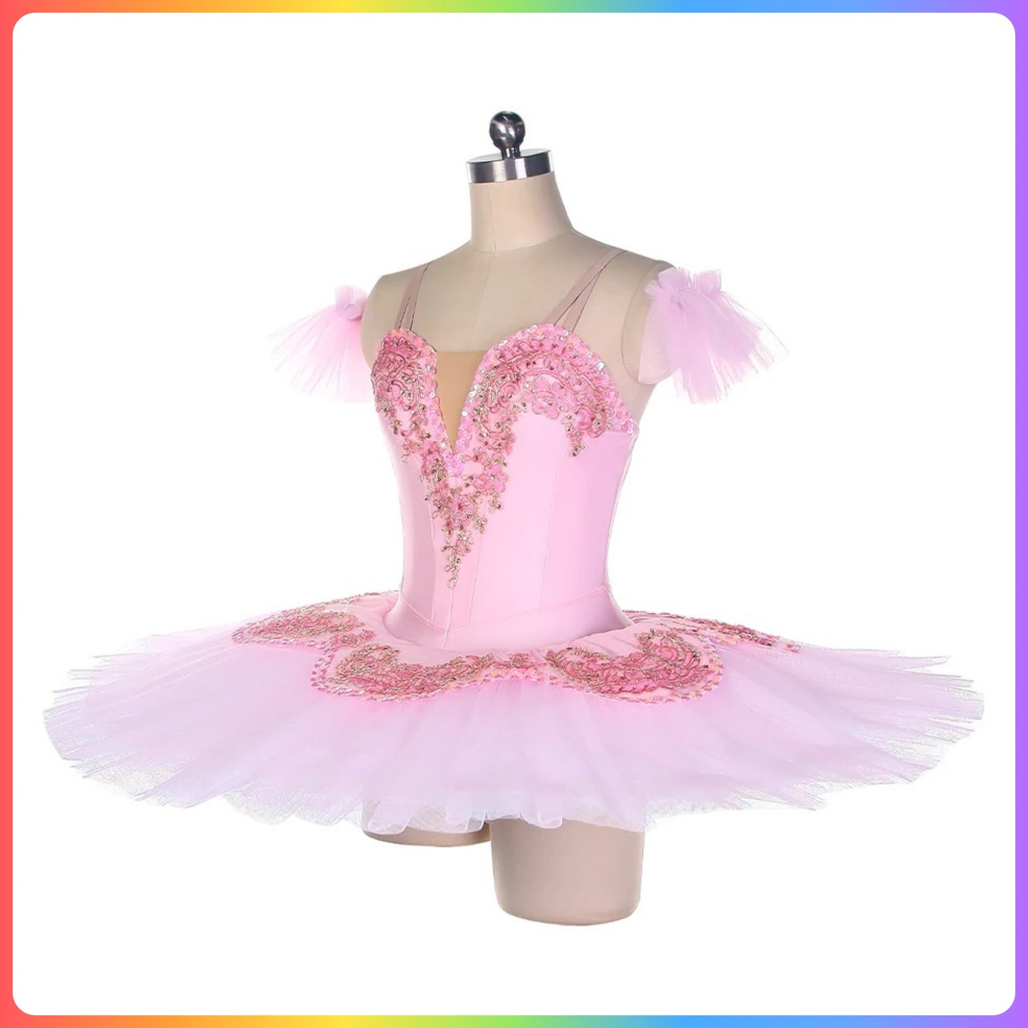 Pale Pink Sequin Trim Professional Ballet Pancake Tutu (Child & Adult Sizes)