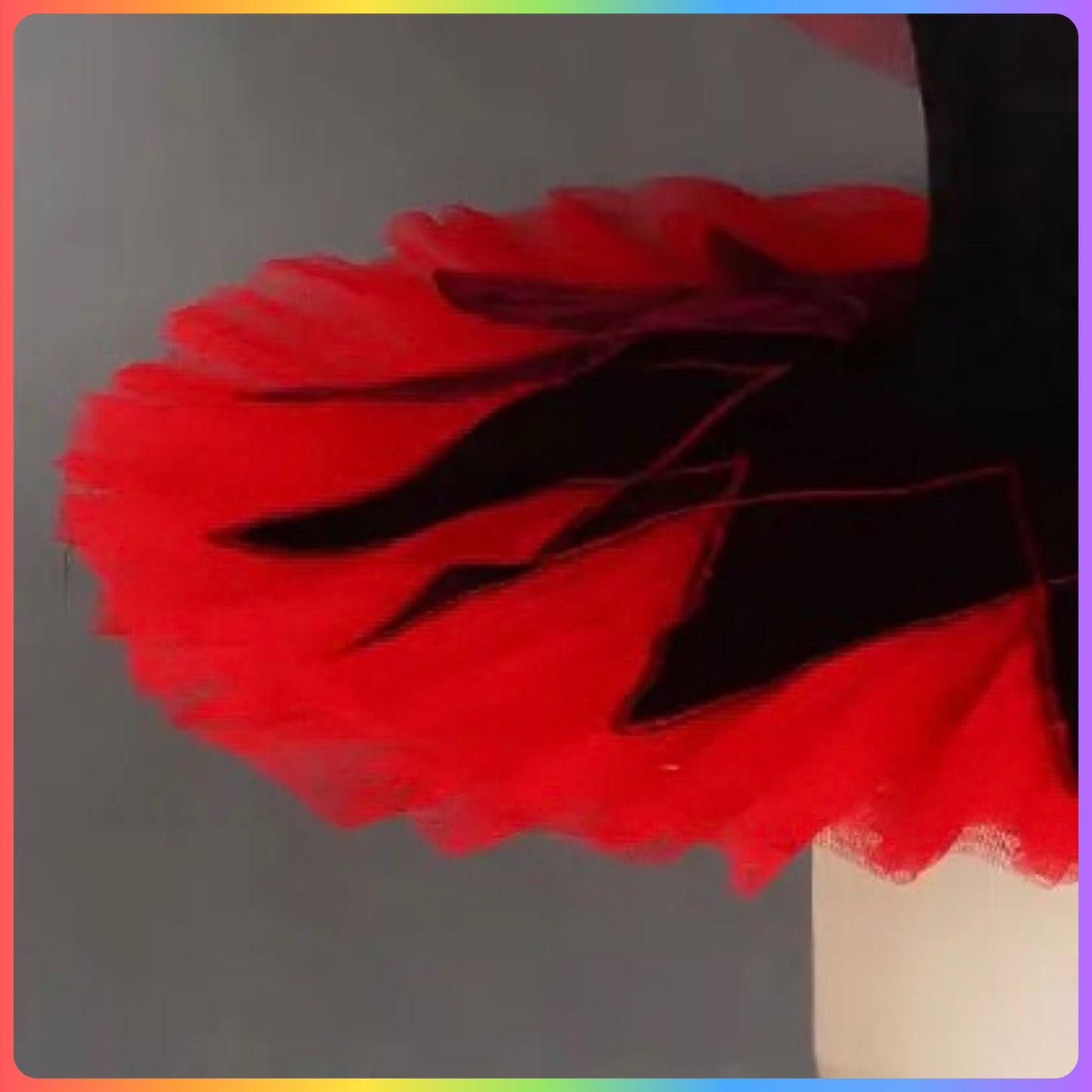 Red & Black Velvet Professional Ballet Pancake Tutu (Child & Adult Sizes)