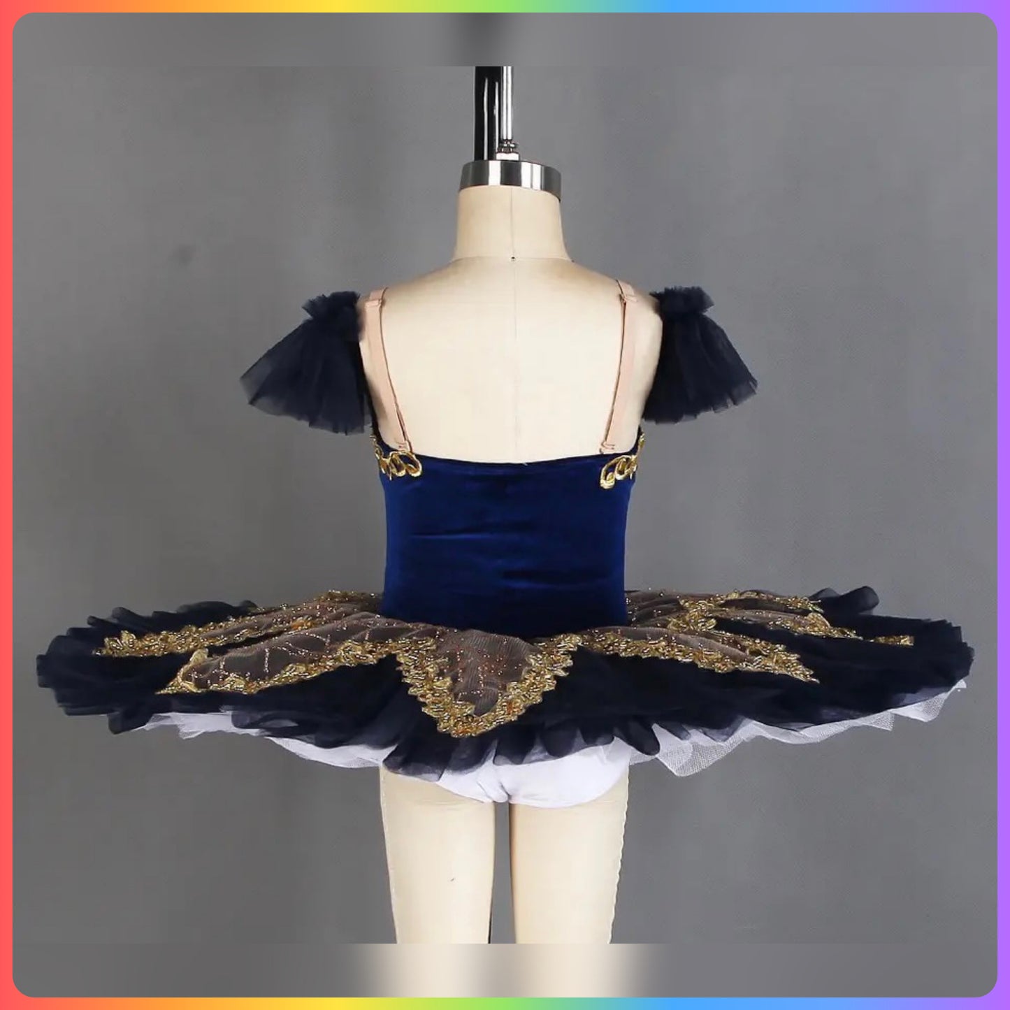 Dark Blue Velvet Professional Ballet Pancake Tutu (Child & Adult Sizes)