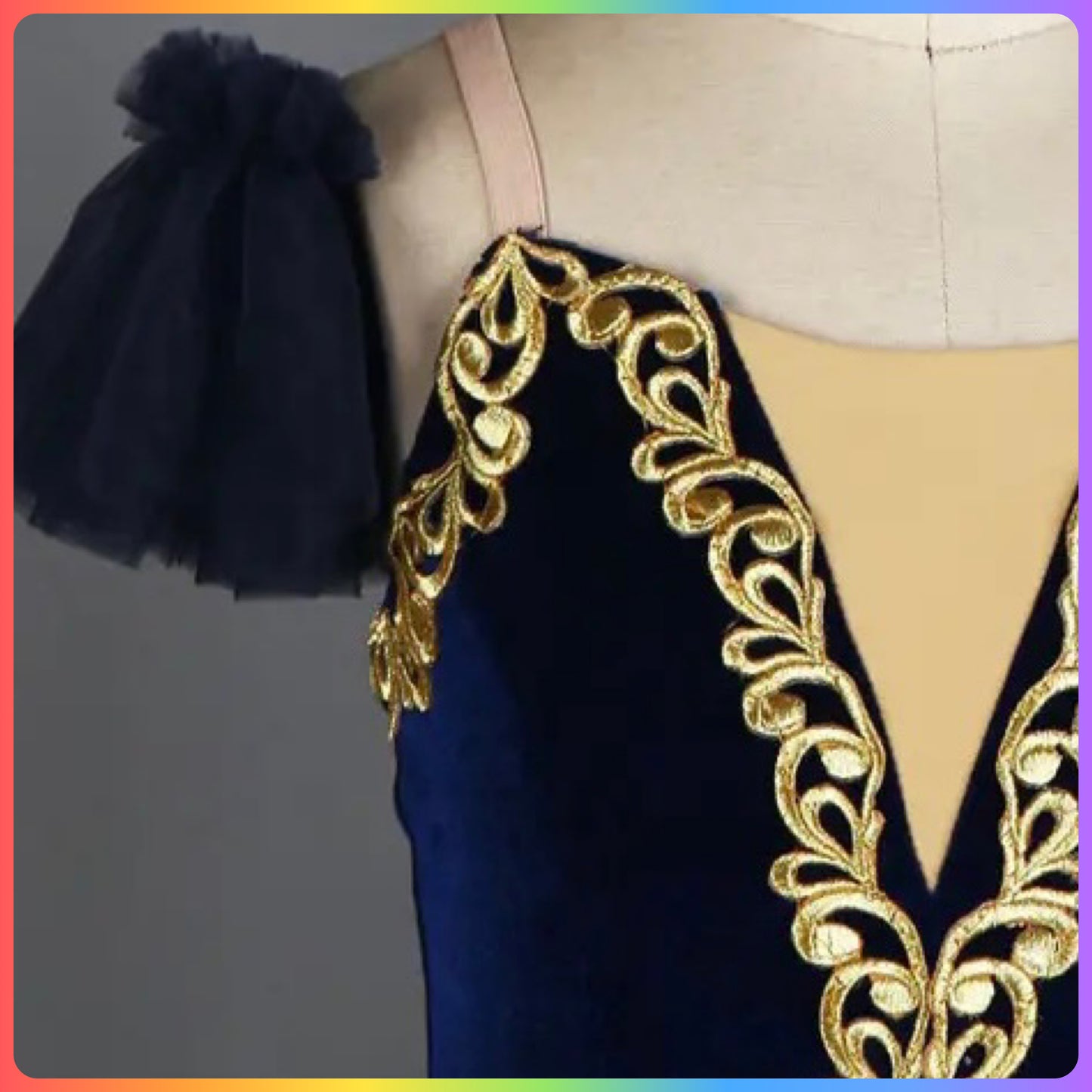 Dark Blue Velvet Professional Ballet Pancake Tutu (Child & Adult Sizes)