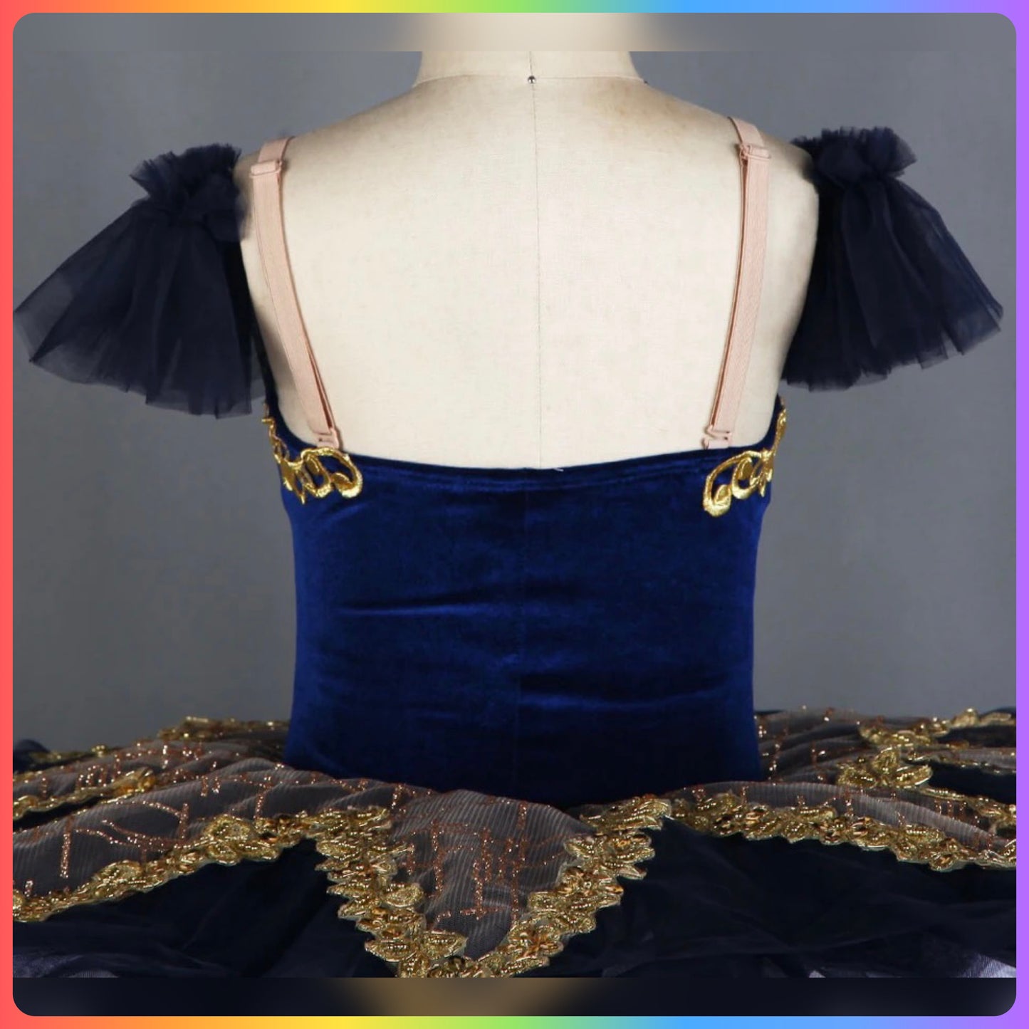 Dark Blue Velvet Professional Ballet Pancake Tutu (Child & Adult Sizes)