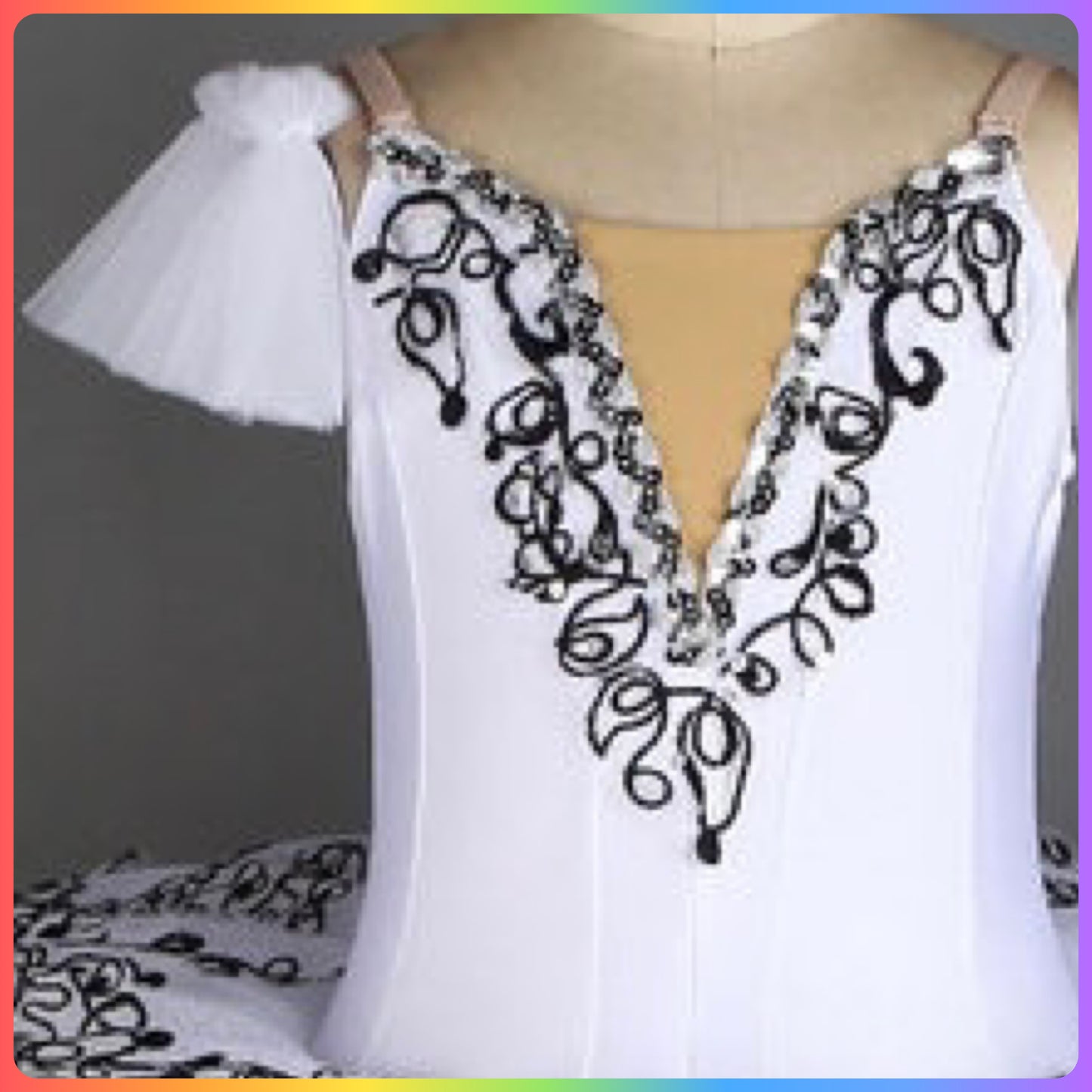 White/Black or Purple/Black Professional Ballet Pancake Tutu (Child & Adult Sizes)