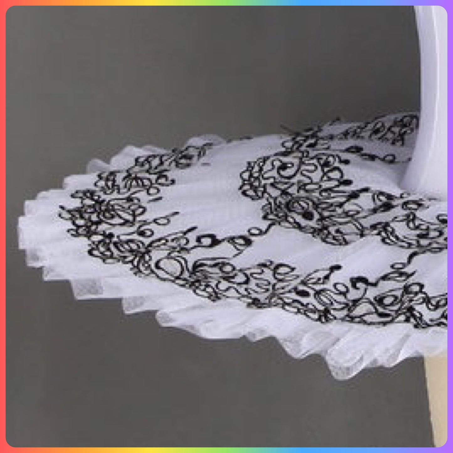 White/Black or Purple/Black Professional Ballet Pancake Tutu (Child & Adult Sizes)