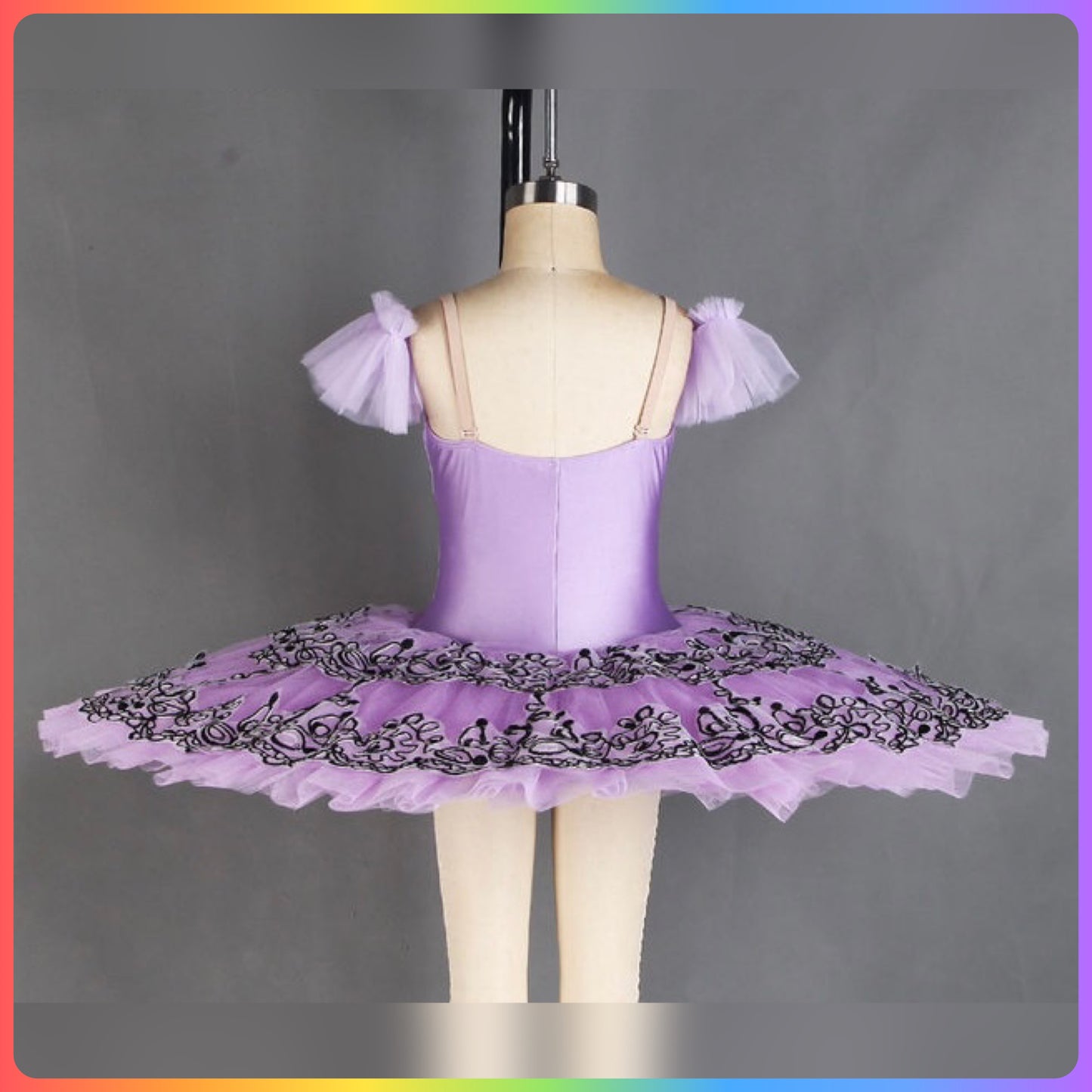 White/Black or Purple/Black Professional Ballet Pancake Tutu (Child & Adult Sizes)
