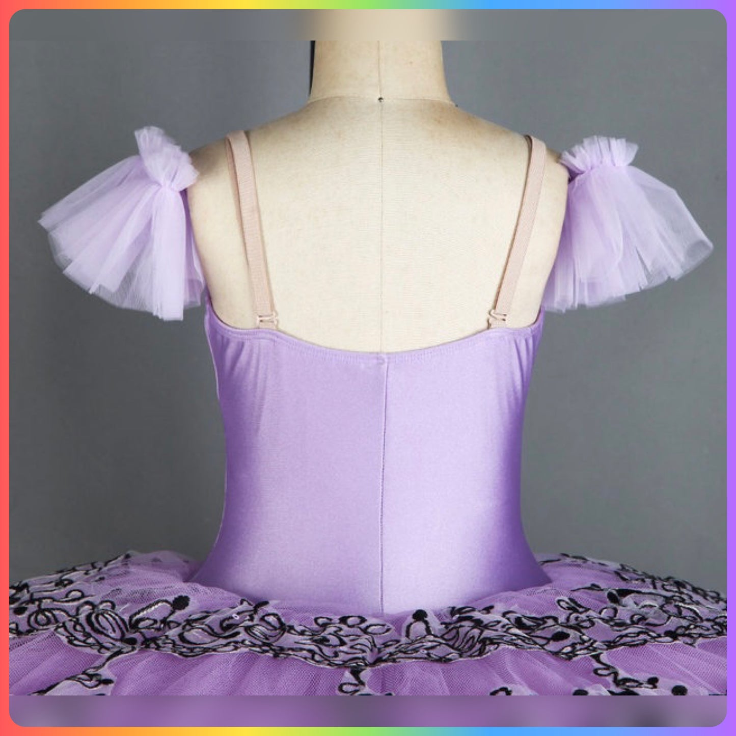 White/Black or Purple/Black Professional Ballet Pancake Tutu (Child & Adult Sizes)