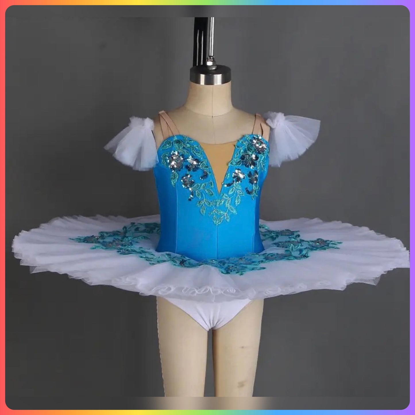 Blue Turquoise Professional Ballet Pancake Tutu (Child & Adult Sizes)
