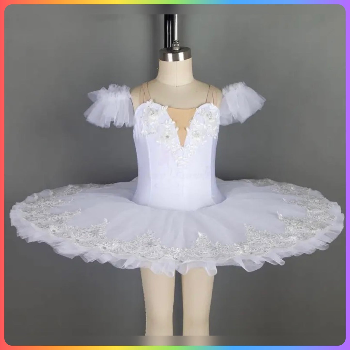 White Professional Ballet Pancake Tutu (Child & Adult Sizes)