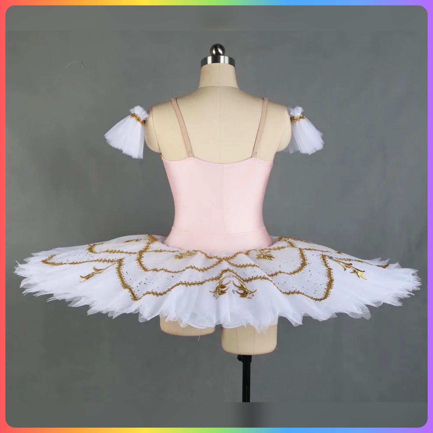Pink & Gold Professional Ballet Pancake Tutu (Child & Adult Sizes)