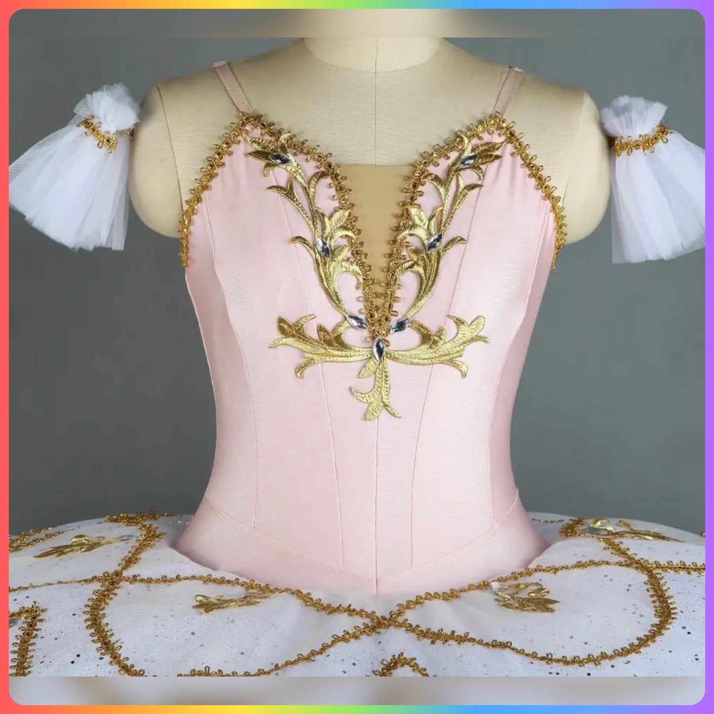 Pink & Gold Professional Ballet Pancake Tutu (Child & Adult Sizes)