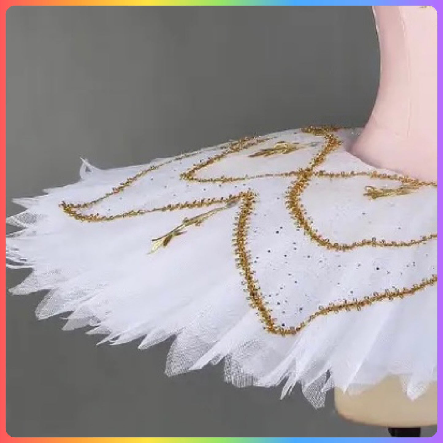 Pink & Gold Professional Ballet Pancake Tutu (Child & Adult Sizes)