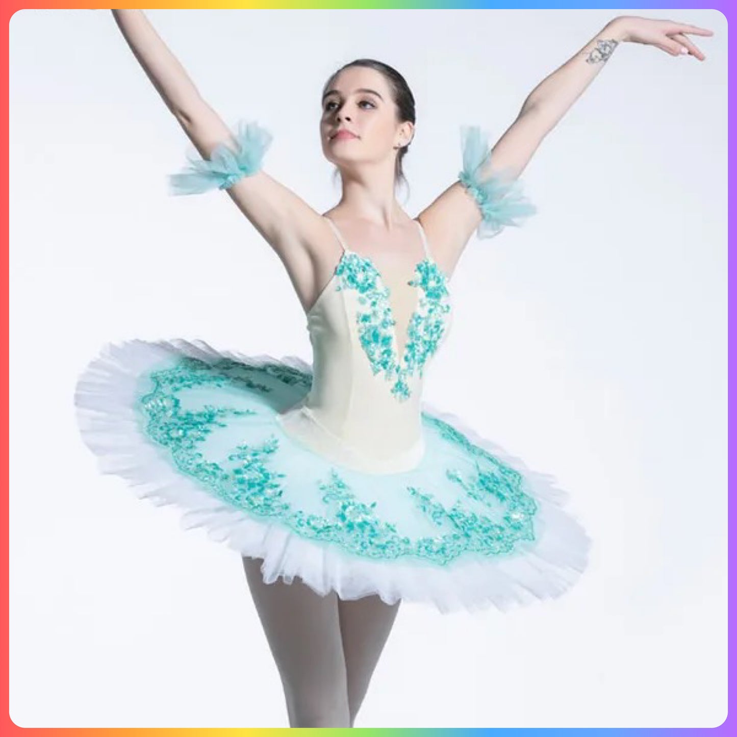 Green Professional Ballet Pancake Tutu (Child & Adult Sizes)