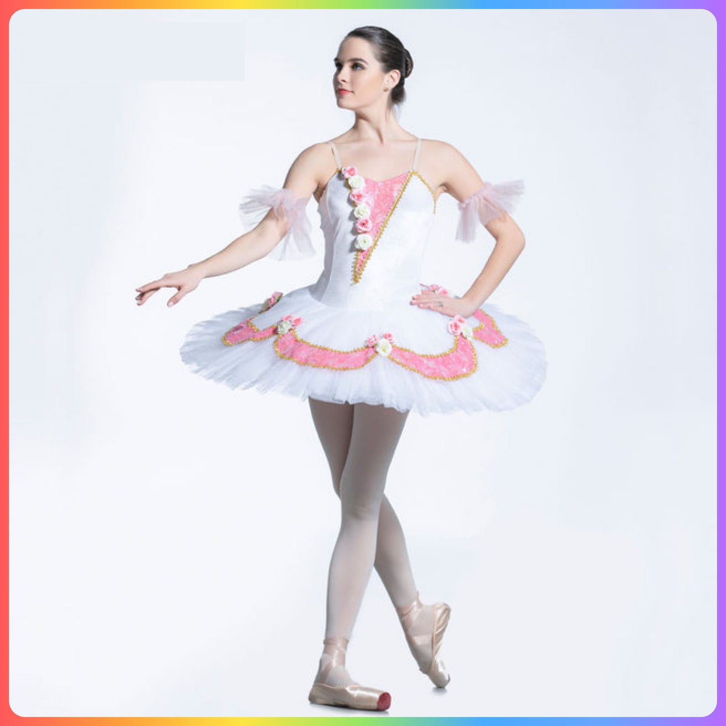 Velvet & Sequin Professional Ballet Pancake Tutu in Pink or Blue (Child & Adult Sizes)