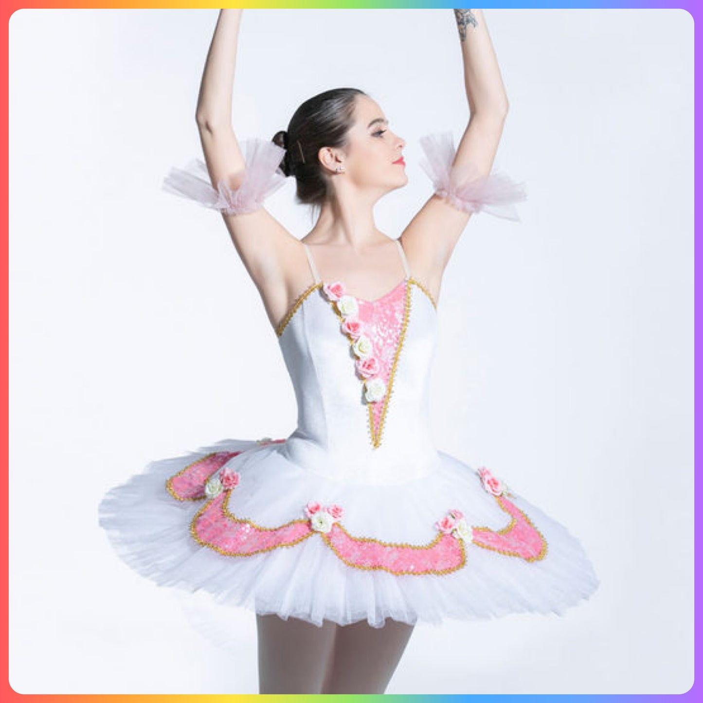 Velvet & Sequin Professional Ballet Pancake Tutu in Pink or Blue (Child & Adult Sizes)