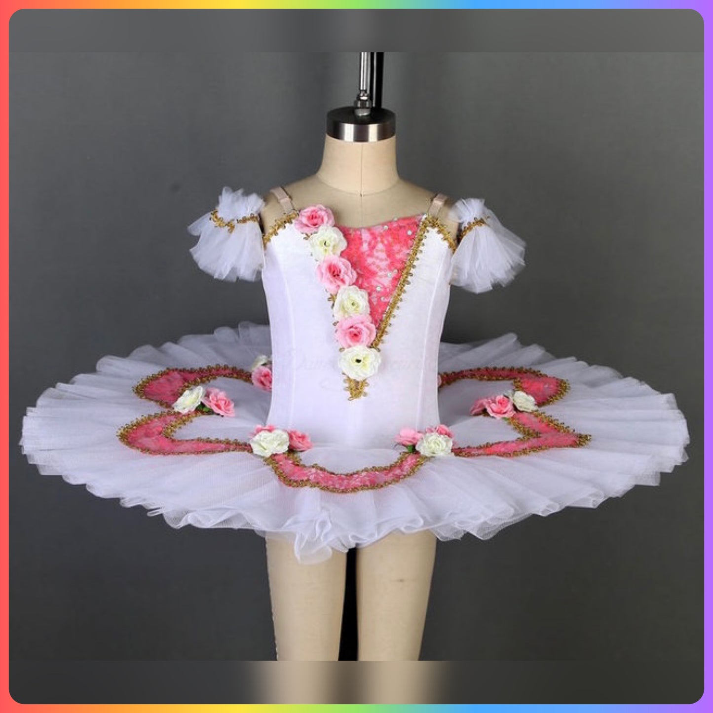 Velvet & Sequin Professional Ballet Pancake Tutu in Pink or Blue (Child & Adult Sizes)