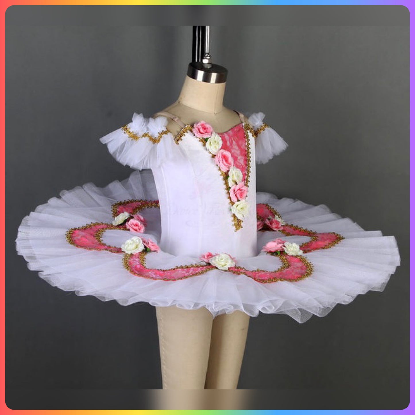 Velvet & Sequin Professional Ballet Pancake Tutu in Pink or Blue (Child & Adult Sizes)