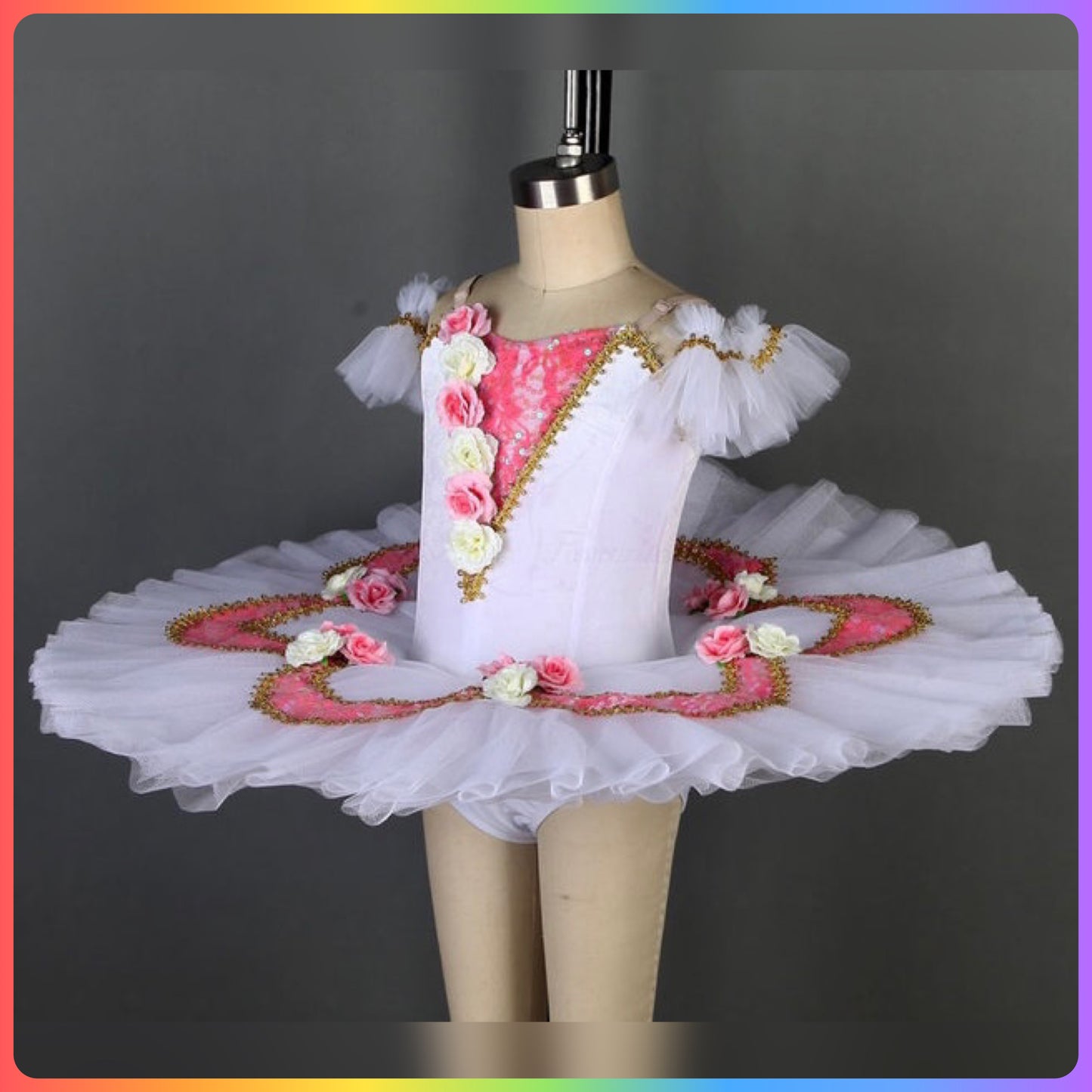 Velvet & Sequin Professional Ballet Pancake Tutu in Pink or Blue (Child & Adult Sizes)