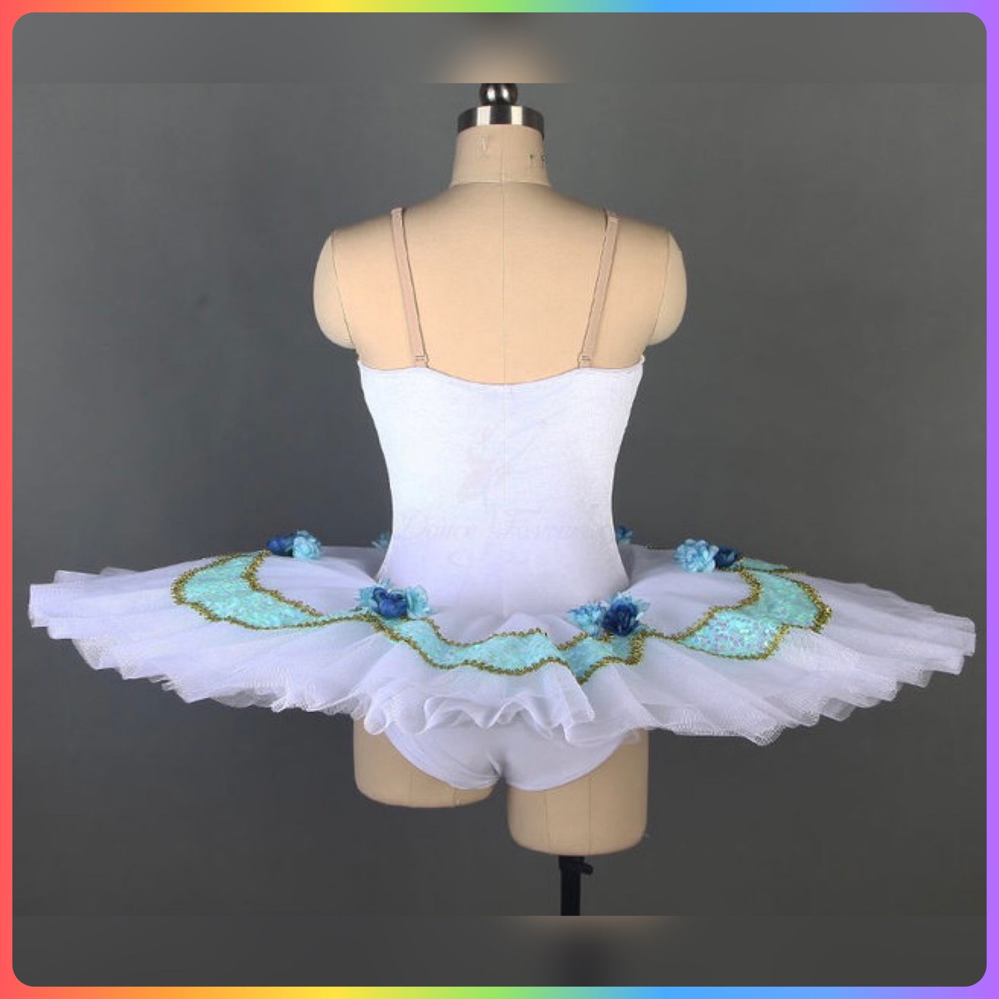 Velvet & Sequin Professional Ballet Pancake Tutu in Pink or Blue (Child & Adult Sizes)