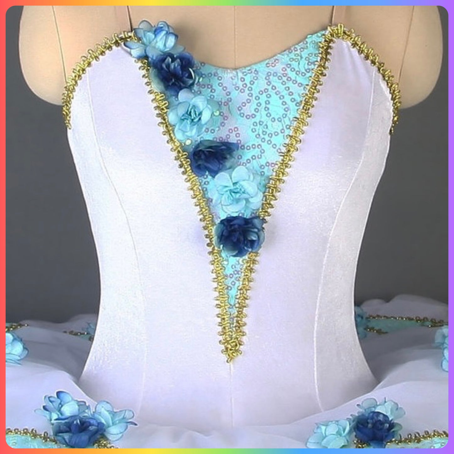 Velvet & Sequin Professional Ballet Pancake Tutu in Pink or Blue (Child & Adult Sizes)