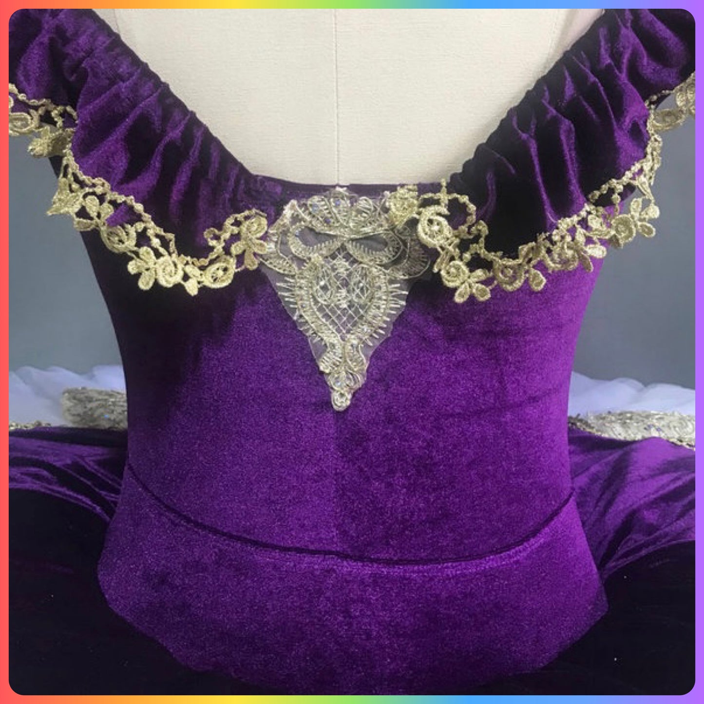 Off the Shoulder Velvet Professional Ballet Pancake Tutu in Red or Purple (Child & Adult Sizes)