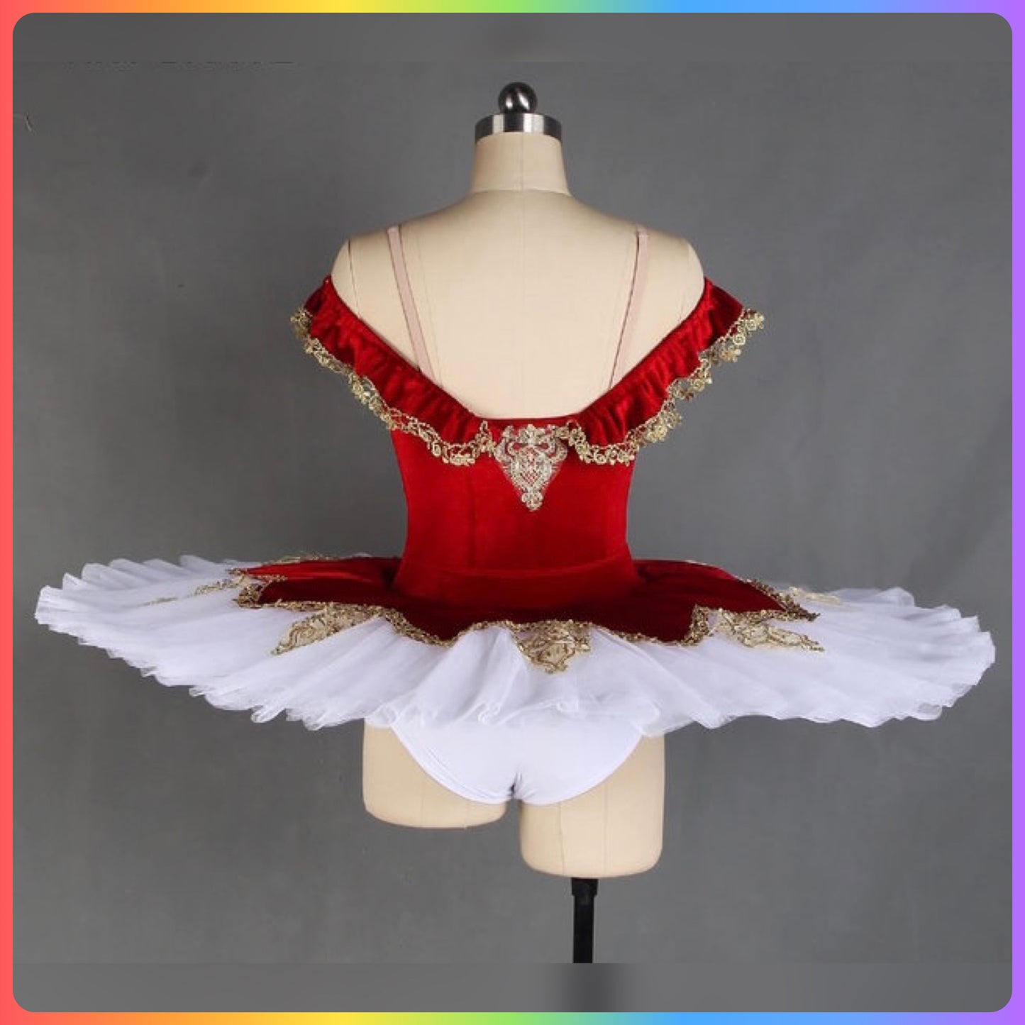 Off the Shoulder Velvet Professional Ballet Pancake Tutu in Red or Purple (Child & Adult Sizes)