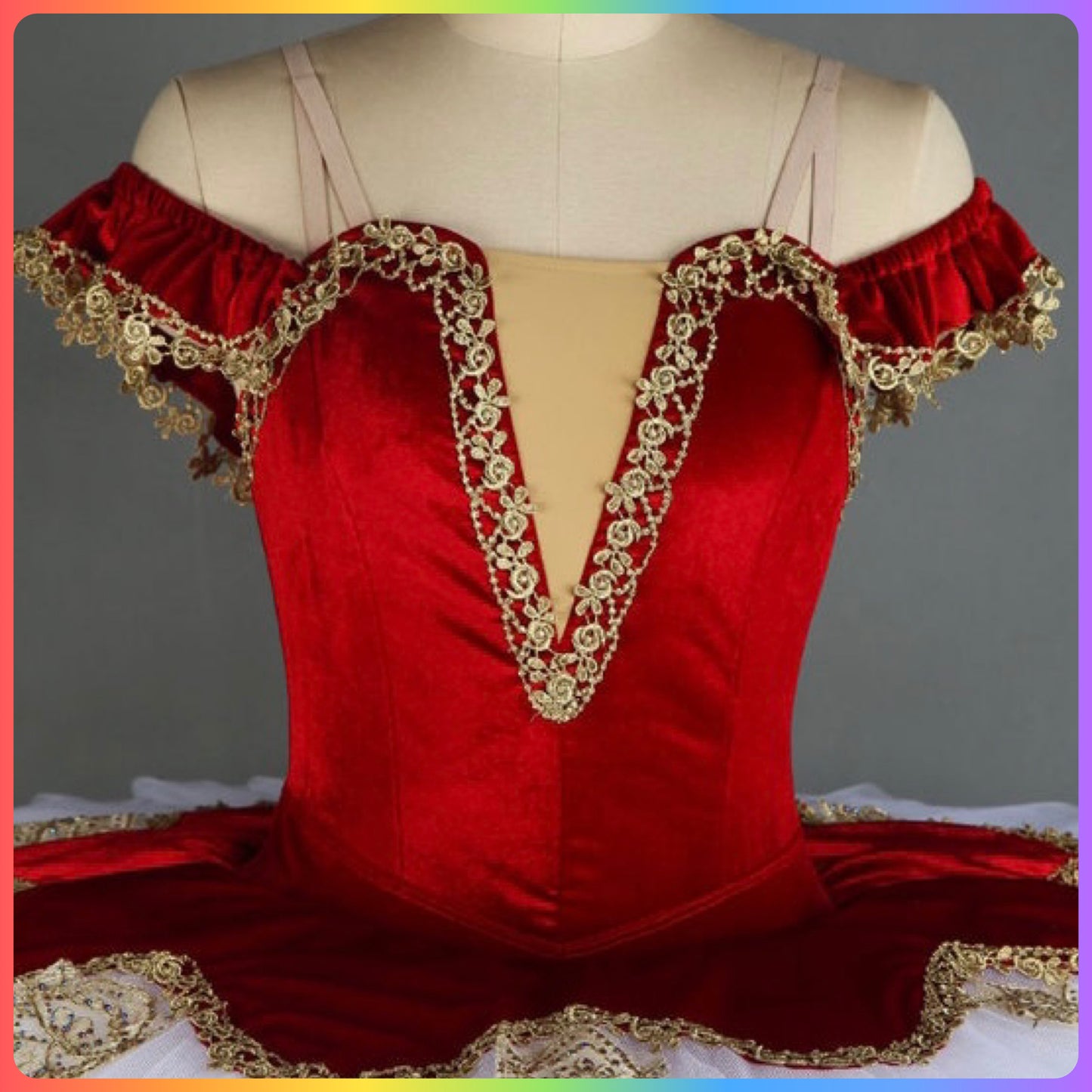 Off the Shoulder Velvet Professional Ballet Pancake Tutu in Red or Purple (Child & Adult Sizes)