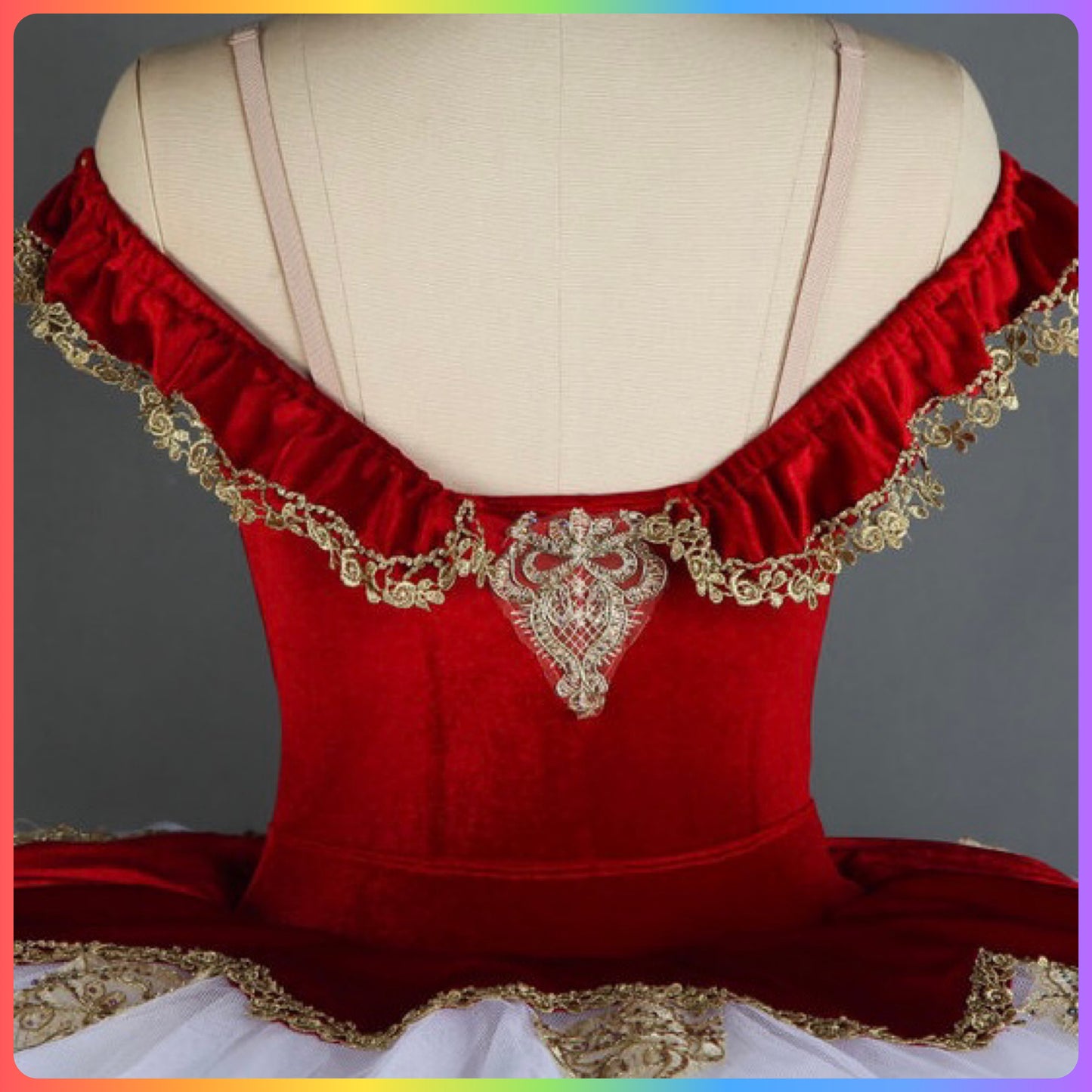 Off the Shoulder Velvet Professional Ballet Pancake Tutu in Red or Purple (Child & Adult Sizes)