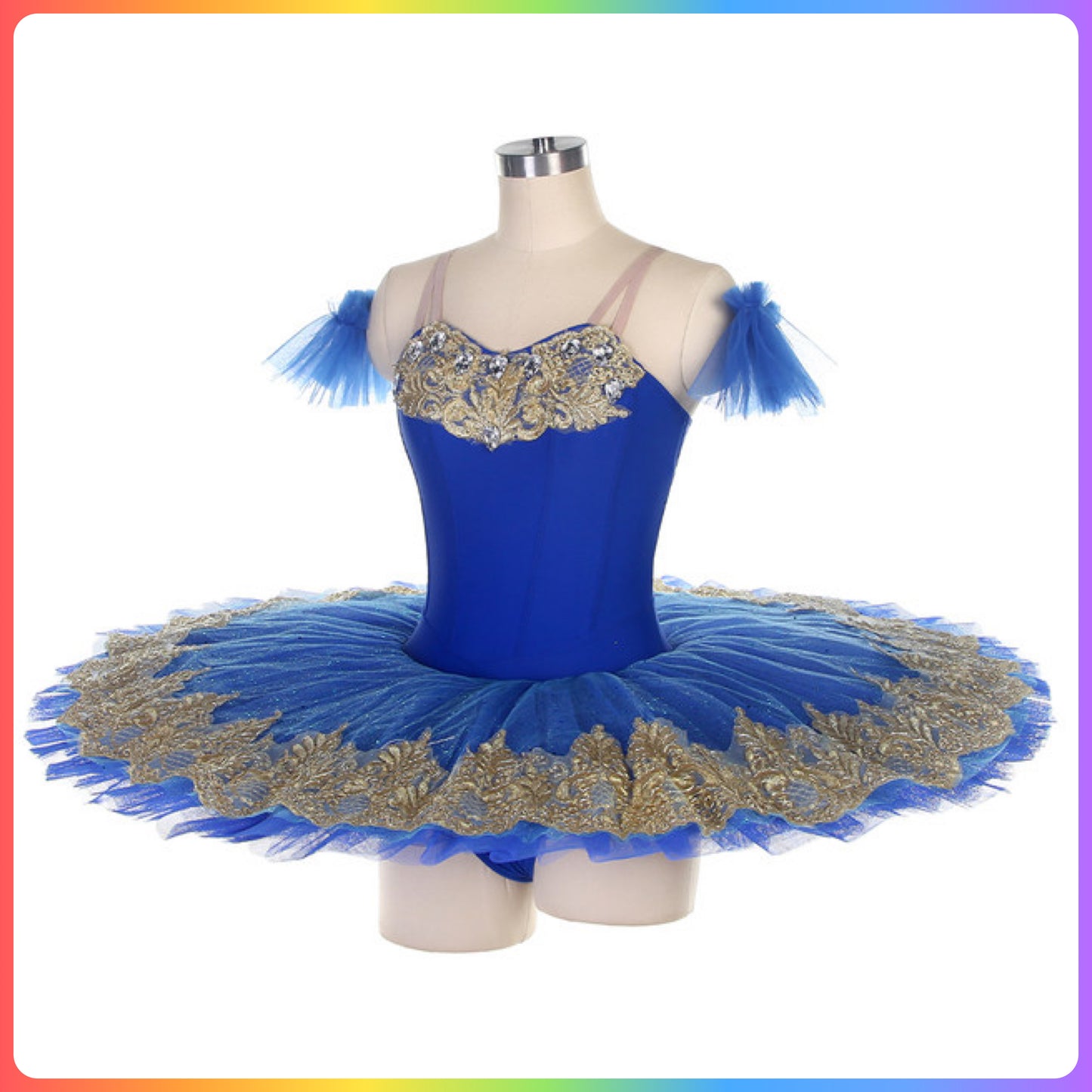 Blue & Gold Professional Ballet Pancake Tutu (Child & Adult Sizes)