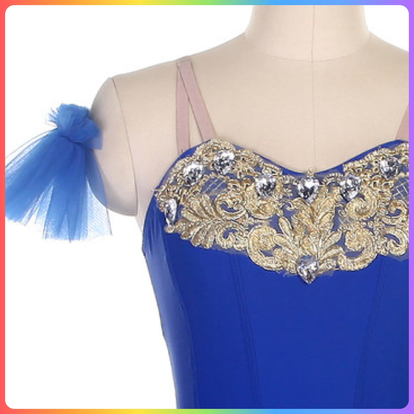 Blue & Gold Professional Ballet Pancake Tutu (Child & Adult Sizes)