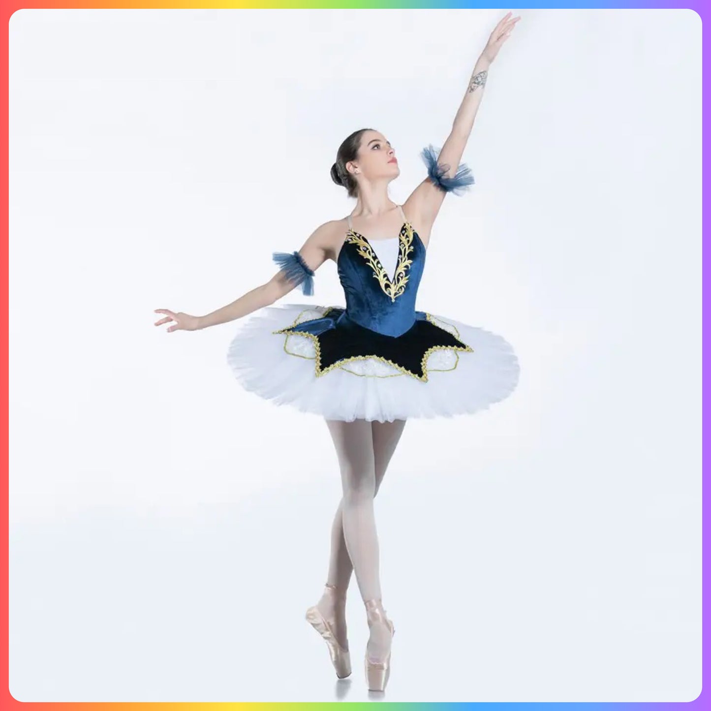 Navy Blue Velvet Professional Ballet Pancake Tutu (Child & Adult Sizes)
