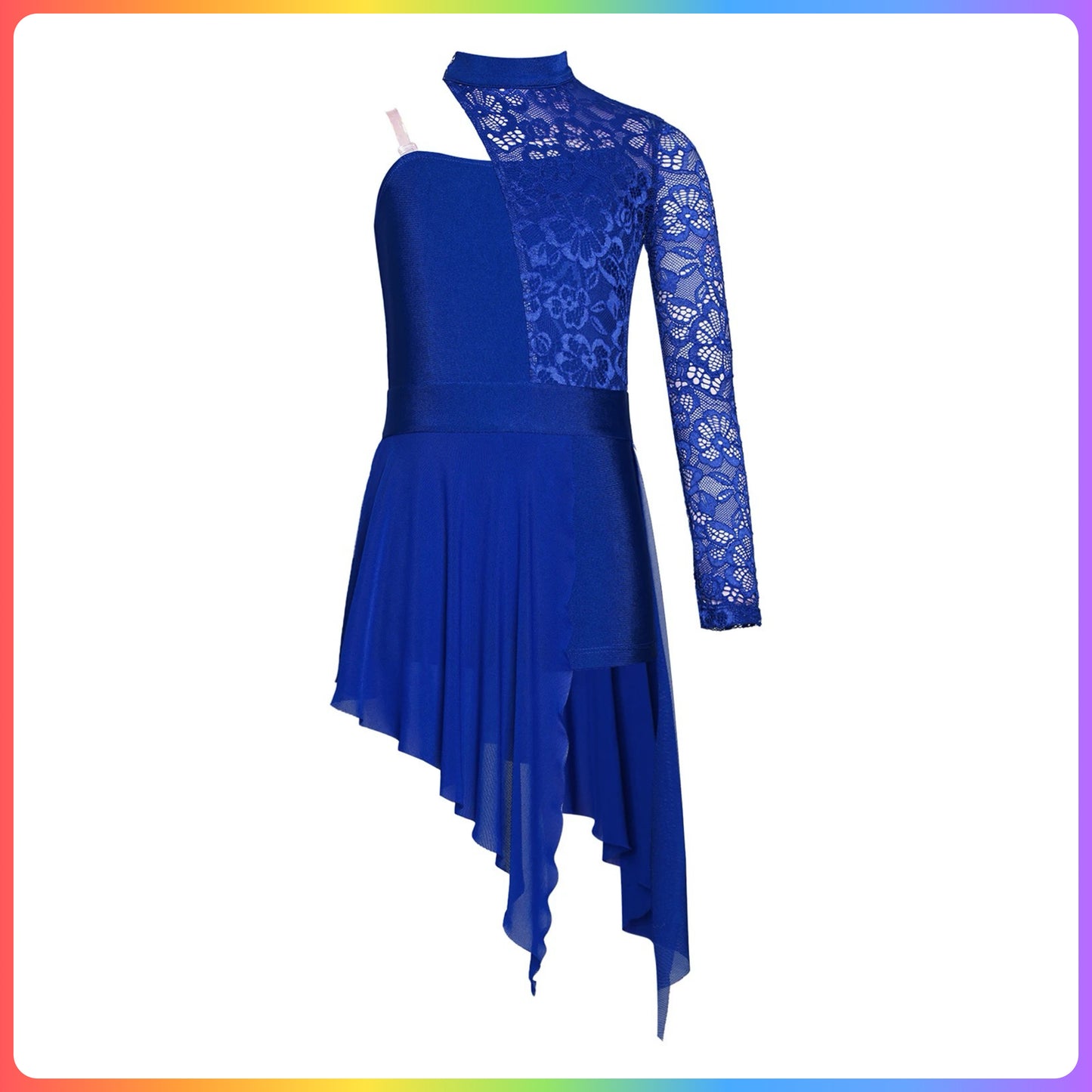 Girls Lace One Sleeve Lyrical / Contemporary Dance Costume