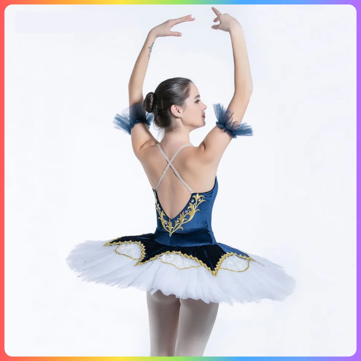Navy Blue Velvet Professional Ballet Pancake Tutu (Child & Adult Sizes)
