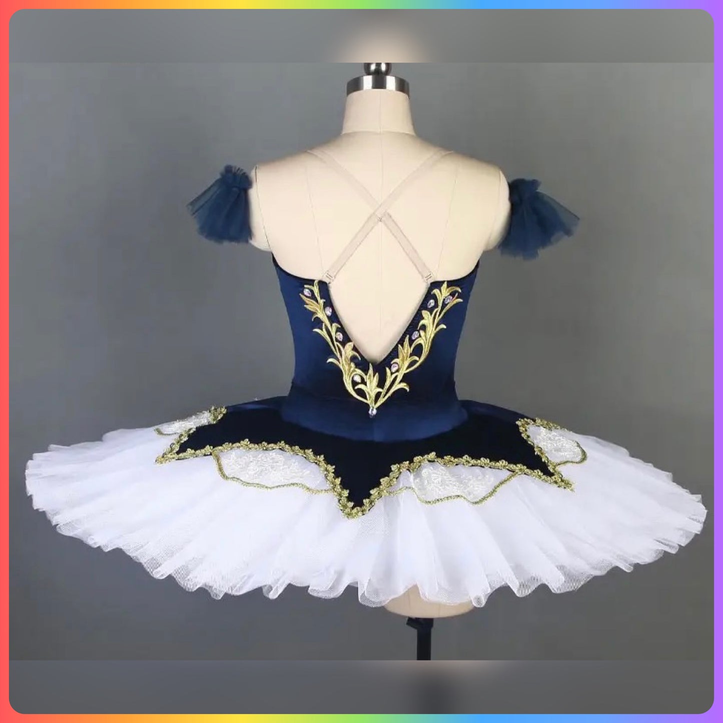 Navy Blue Velvet Professional Ballet Pancake Tutu (Child & Adult Sizes)