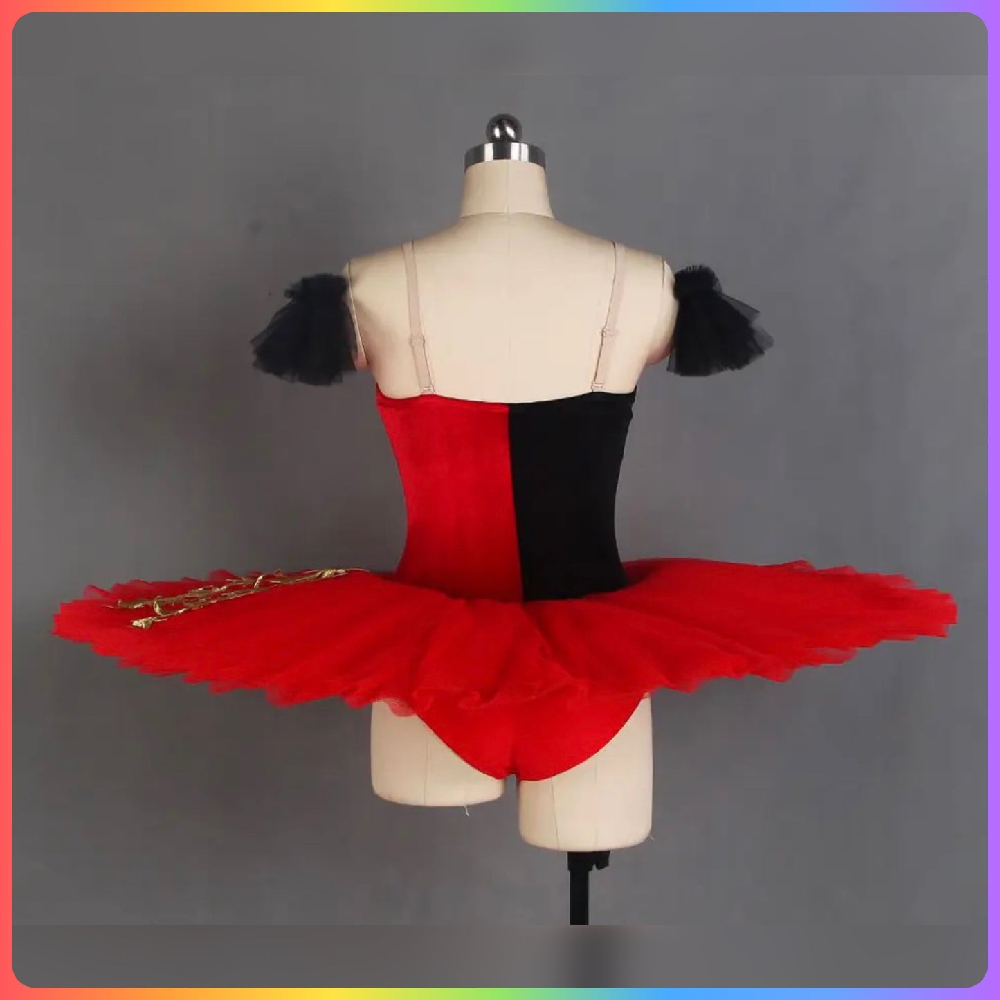 Black & Red Velvet Professional Ballet Pancake Tutu (Child & Adult Sizes)