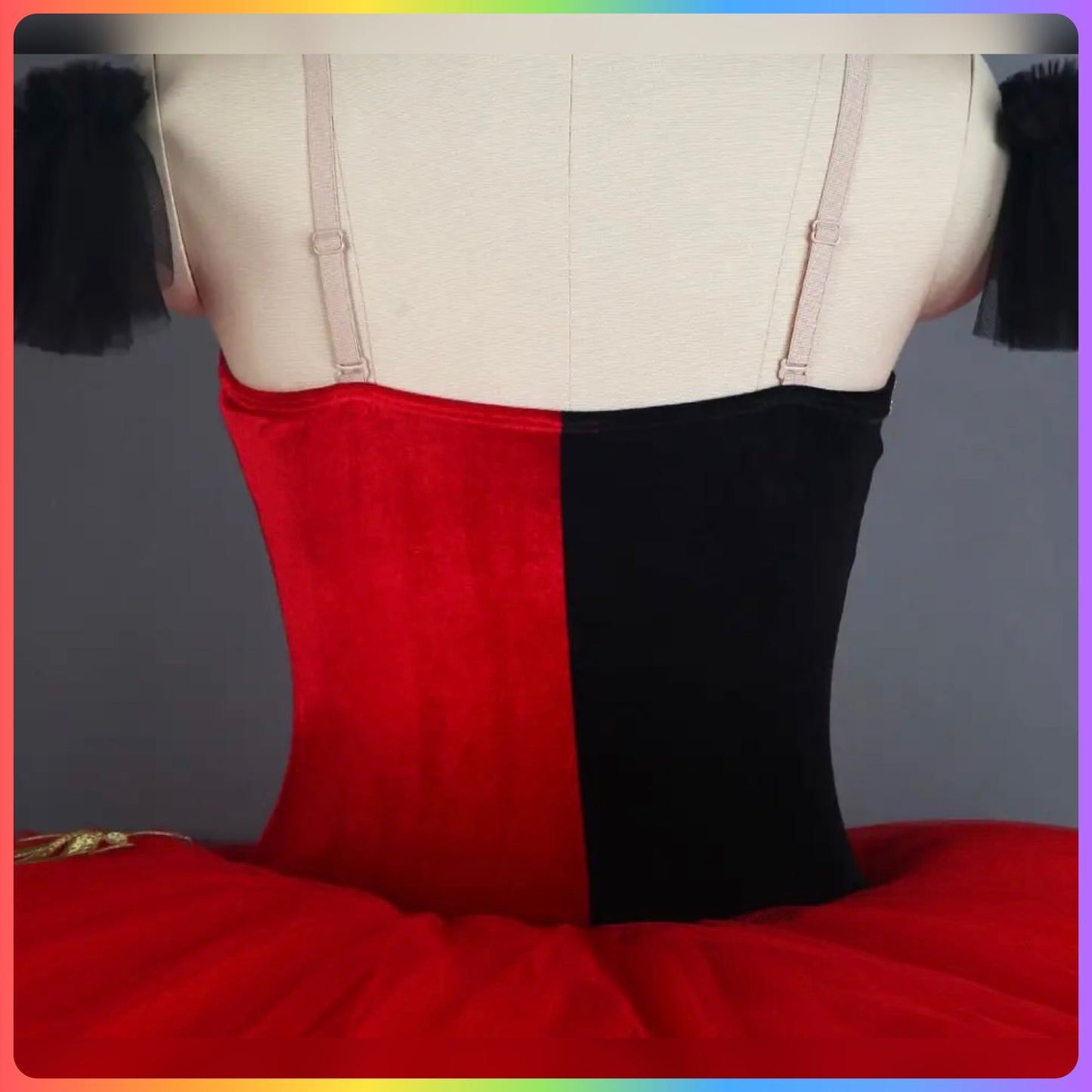Black & Red Velvet Professional Ballet Pancake Tutu (Child & Adult Sizes)