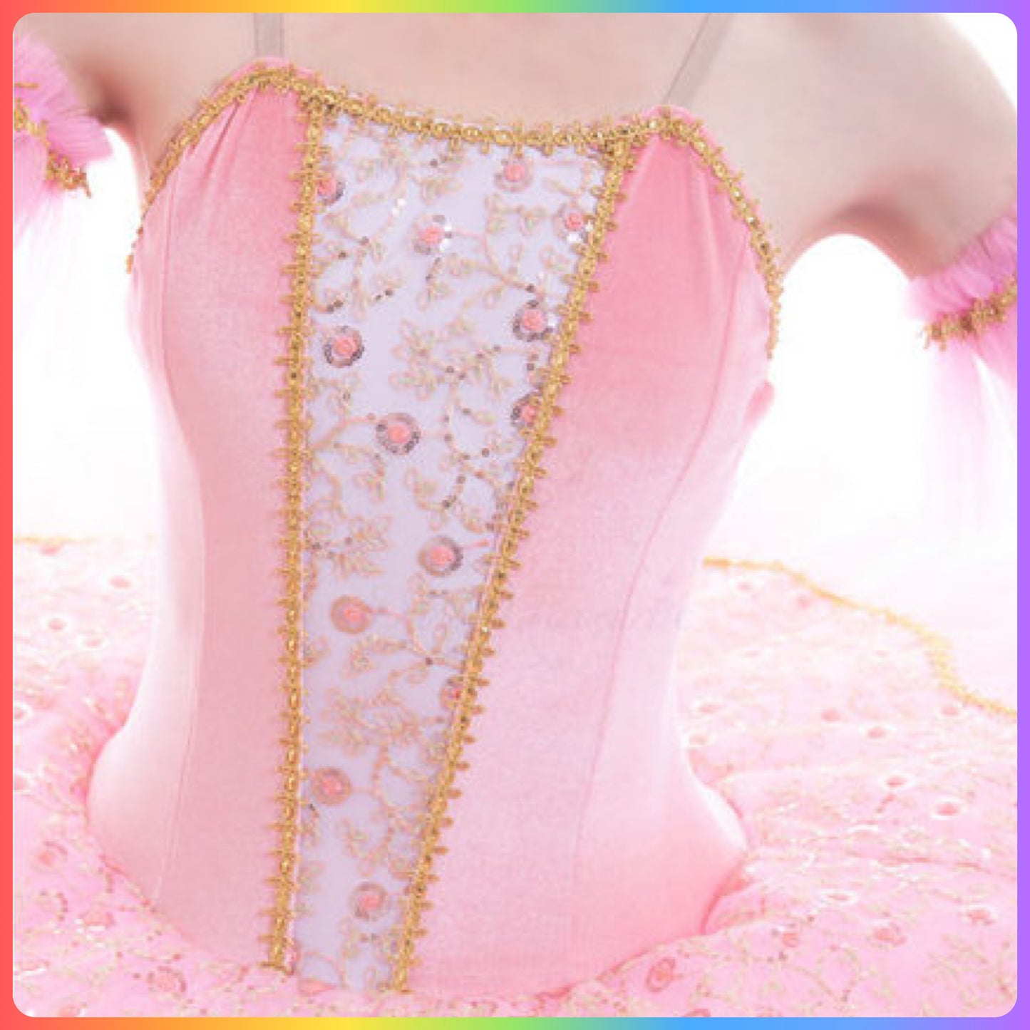 Pink Flower Professional Ballet Pancake Tutu