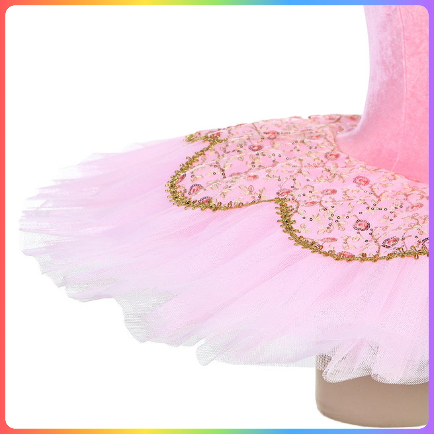 Pink Flower Professional Ballet Pancake Tutu