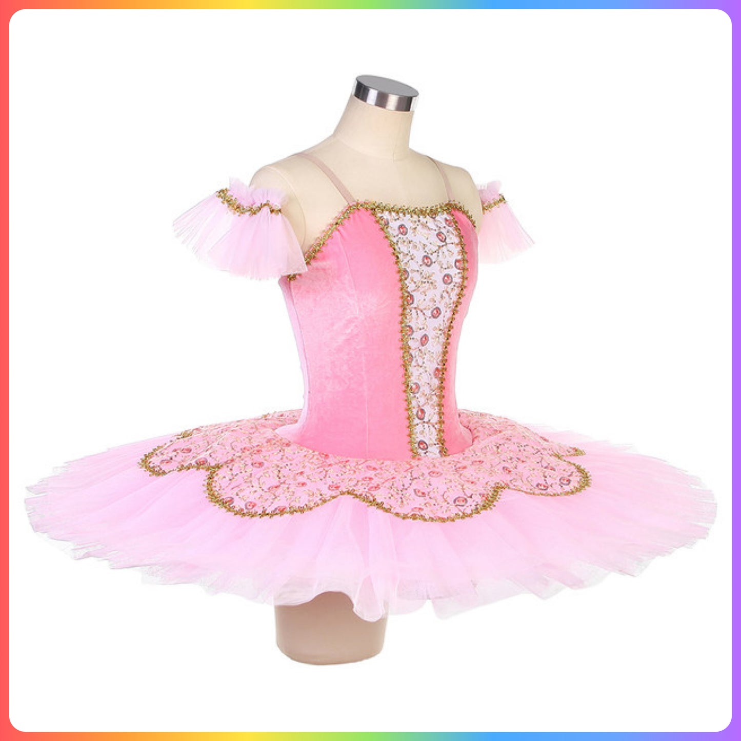 Pink Flower Professional Ballet Pancake Tutu