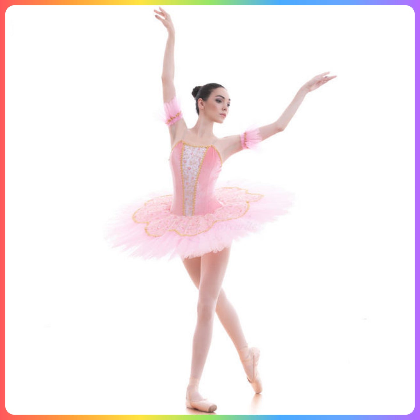 Pink Flower Professional Ballet Pancake Tutu
