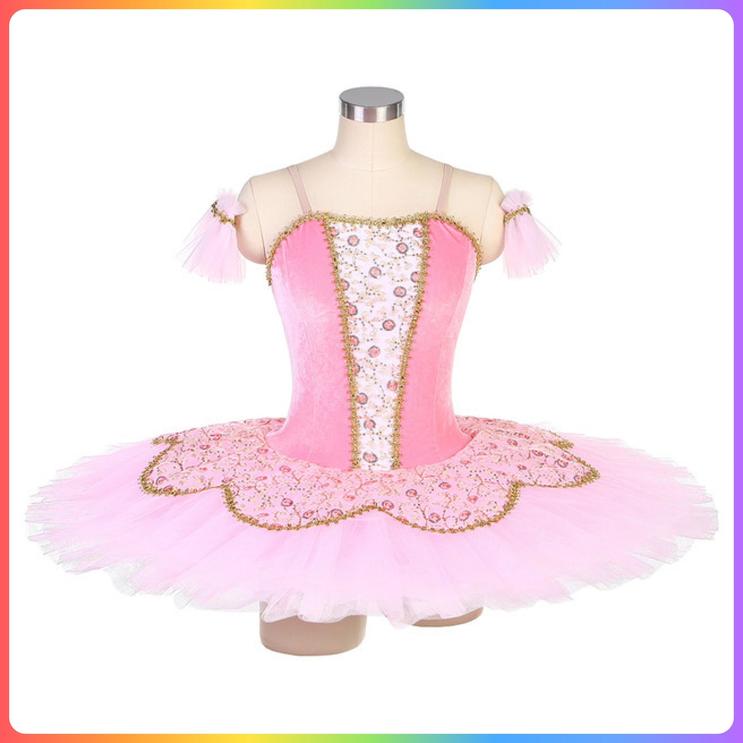 Pink Flower Professional Ballet Pancake Tutu